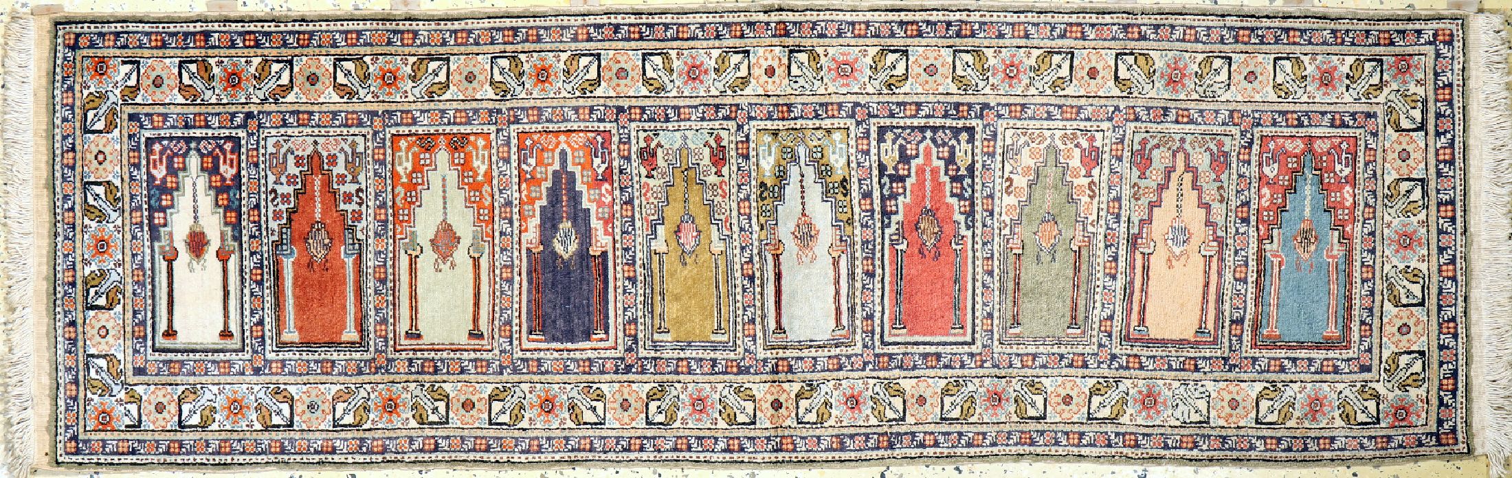 Kayseri Suf, Türkei, um 1950, merzerisierteBaumwolle, ca. 185 x 62 cm, EHZ: 2