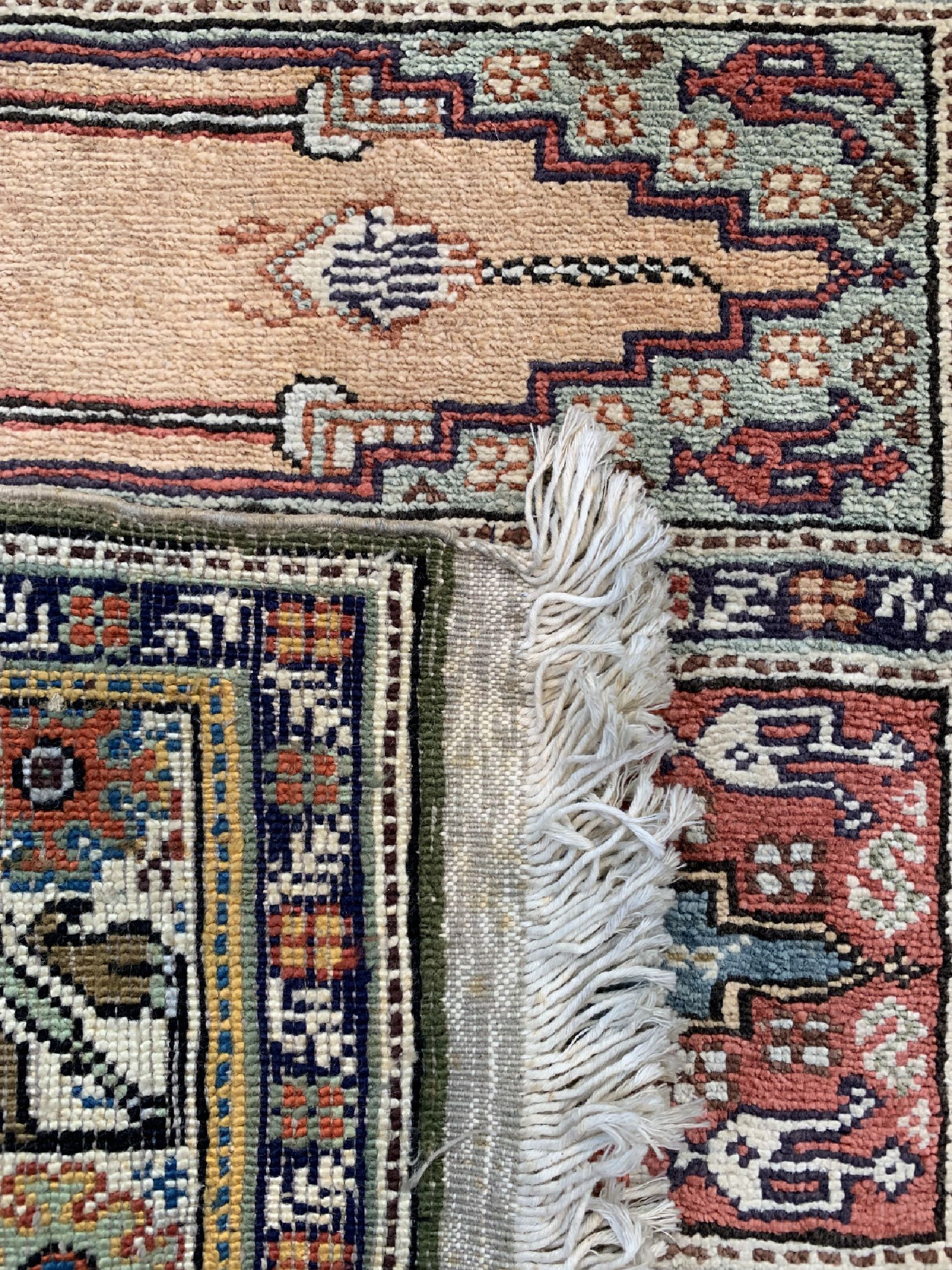 Detail d: Kayseri Suf, Türkei, um 1950, merzerisierteBaumwolle, ca. 185 x 62 cm, EHZ: 2