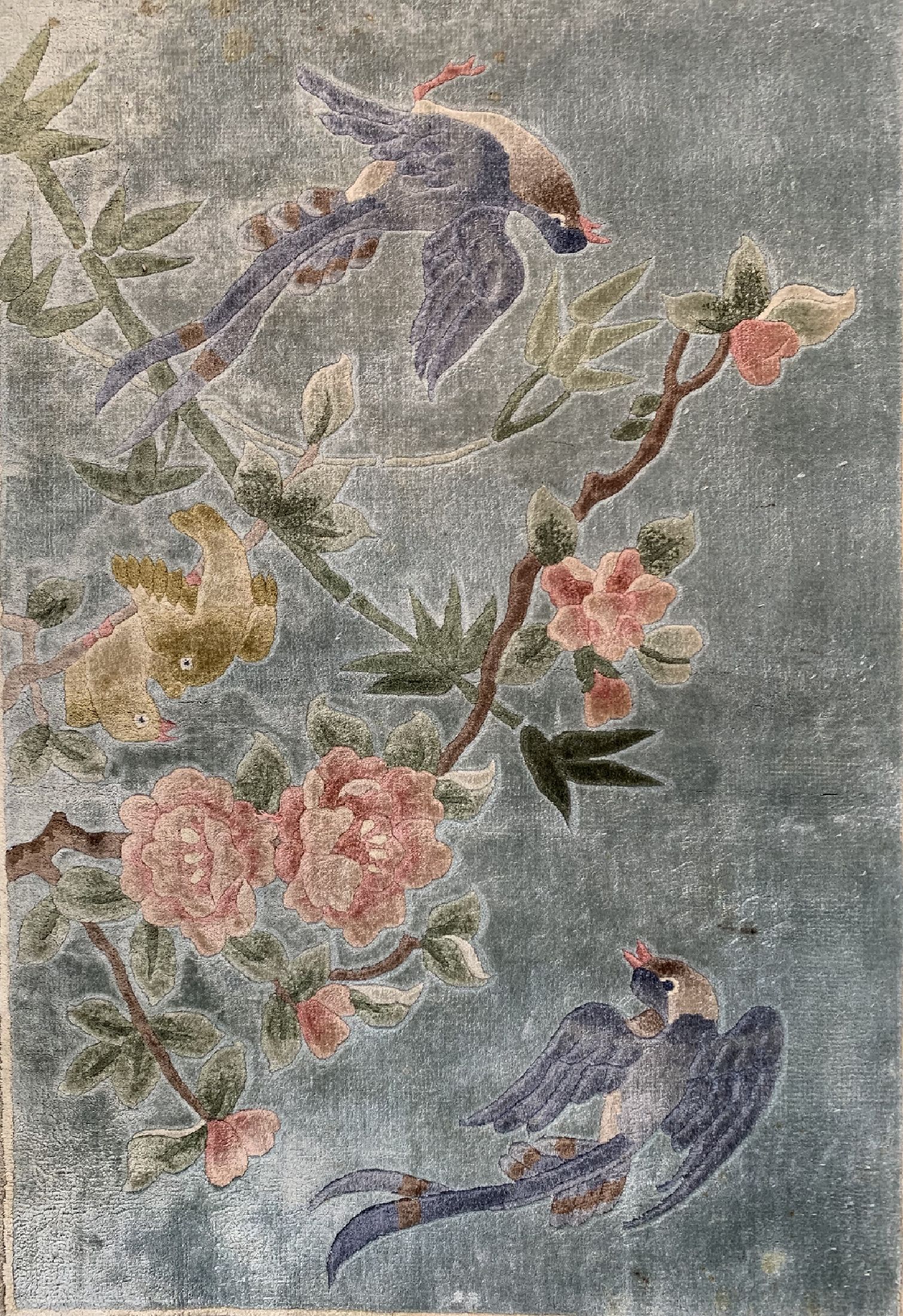 Detail a: 2 Lots China Seide, um 1960, reine Naturseide, ca. 95 x 62 cm, EHZ: 2, Fleckig