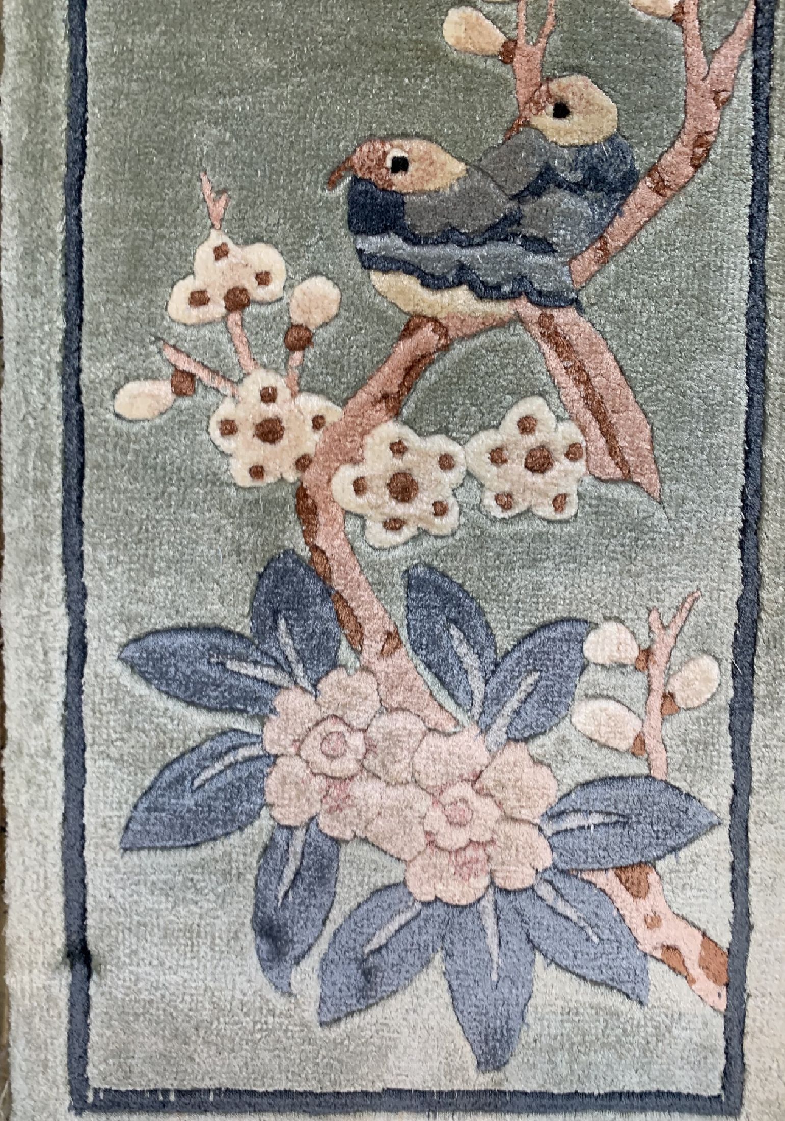 Detail d: 5 Lots China Seide, um 1960, reine Naturseide, ca. 46 x 46 cm, EHZ: 2