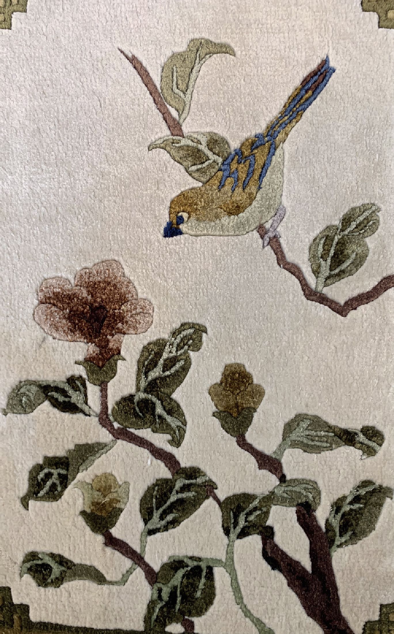 Detail e: 5 Lots China Seide, um 1960, reine Naturseide, ca. 46 x 46 cm, EHZ: 2