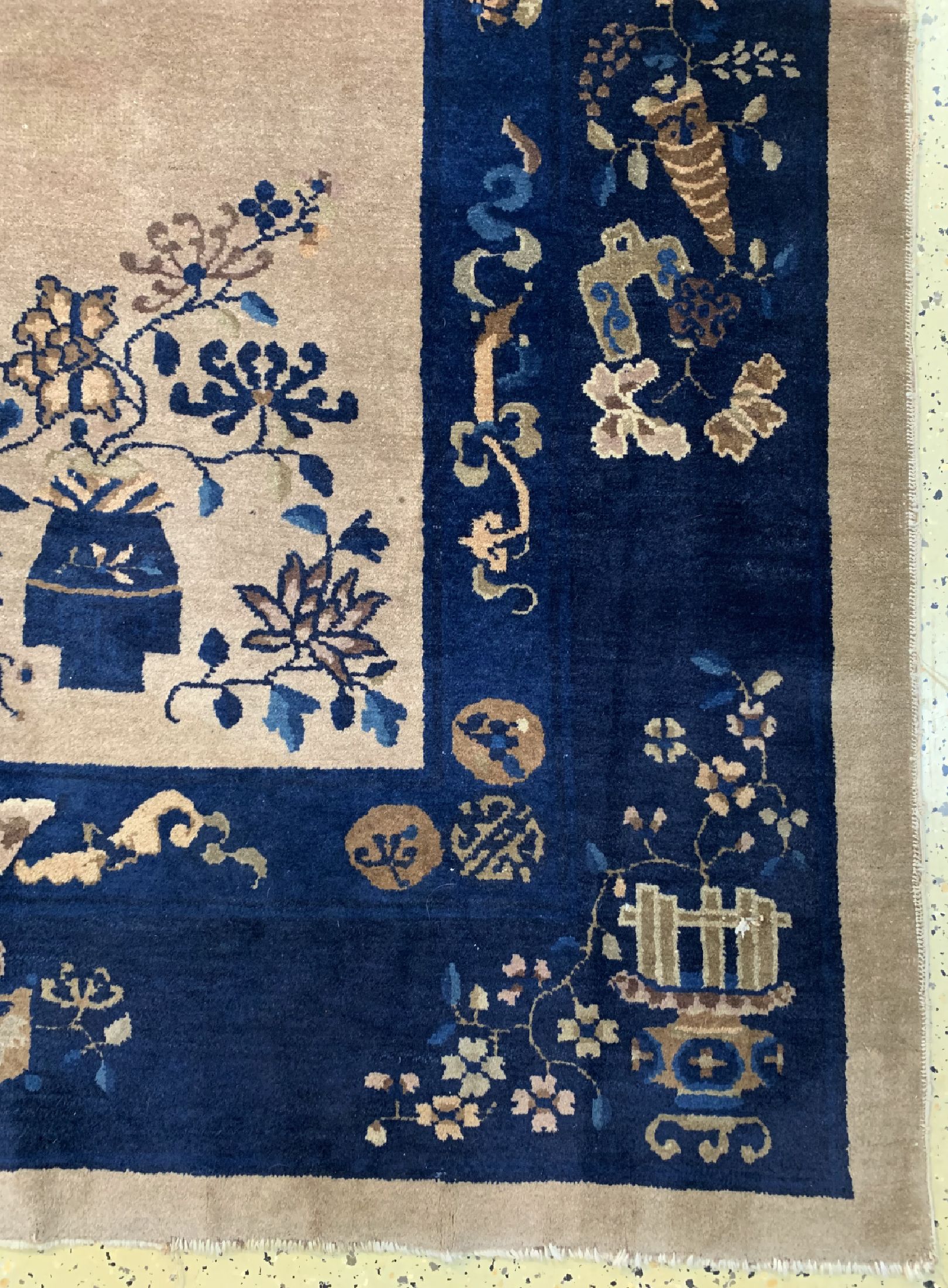 Detail a: Antiker Peking, China, um 1900, Wolle auf Baumwolle, ca. 350 x 285 cm, EHZ: 3-4