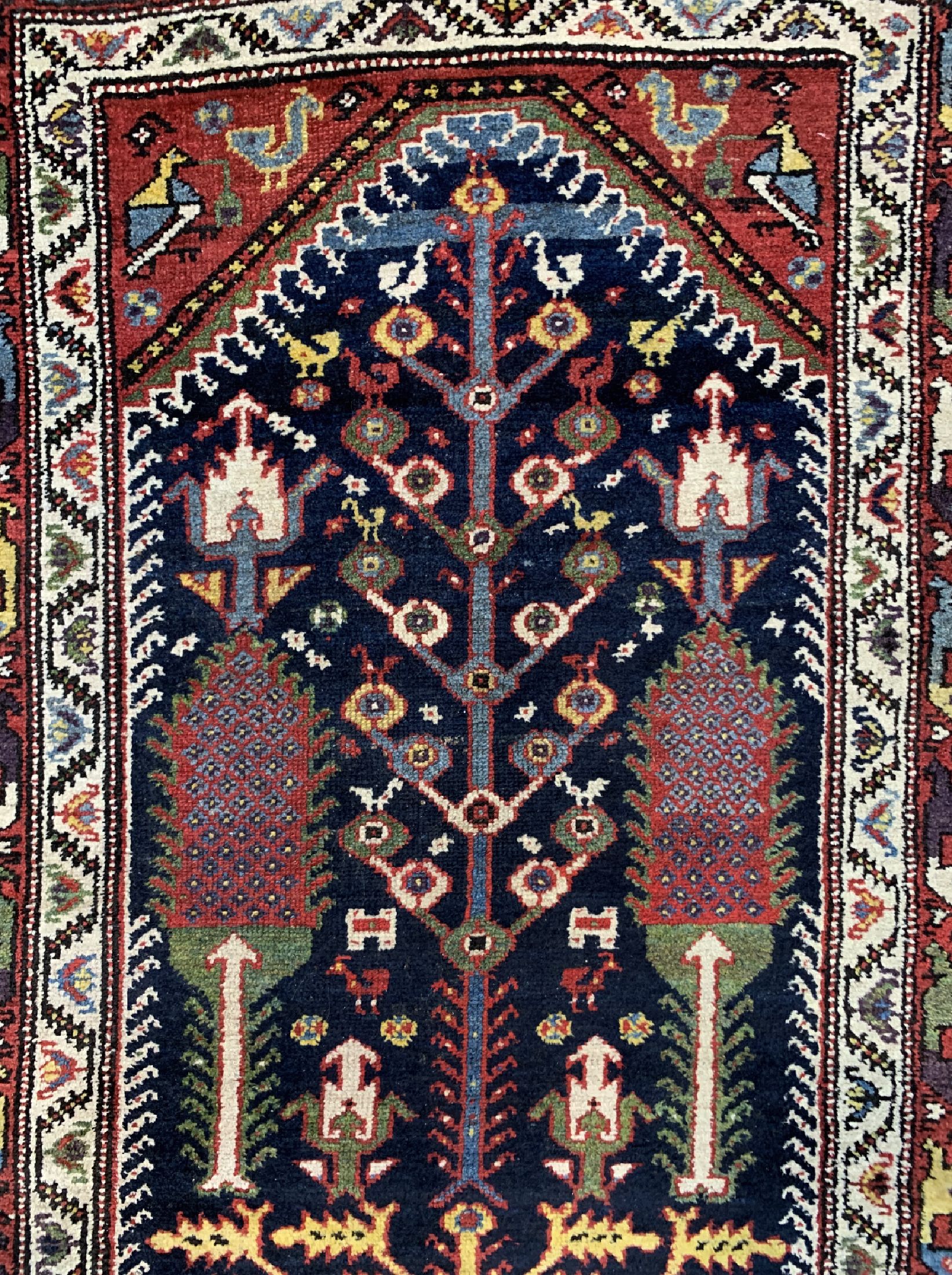 Detail d: Kurdi Dorfteppich, Persien, um 1910/1920, Wolle auf Wolle, ca. 306 x 113 cm, EHZ: 2