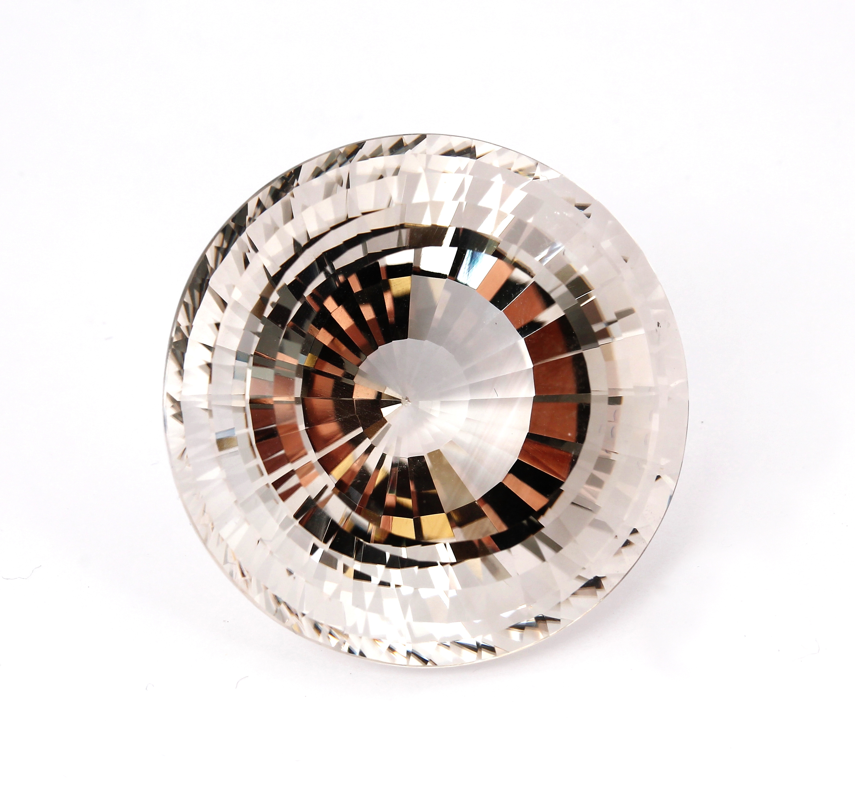 Bergkristall, Treppenschliff, feine Reinheit und Qualität, Schmuckstein, ca. 66.3 g, ca. 331.5 ct, ca. 44 mm, Unikat, Handarbeit, feinste ...