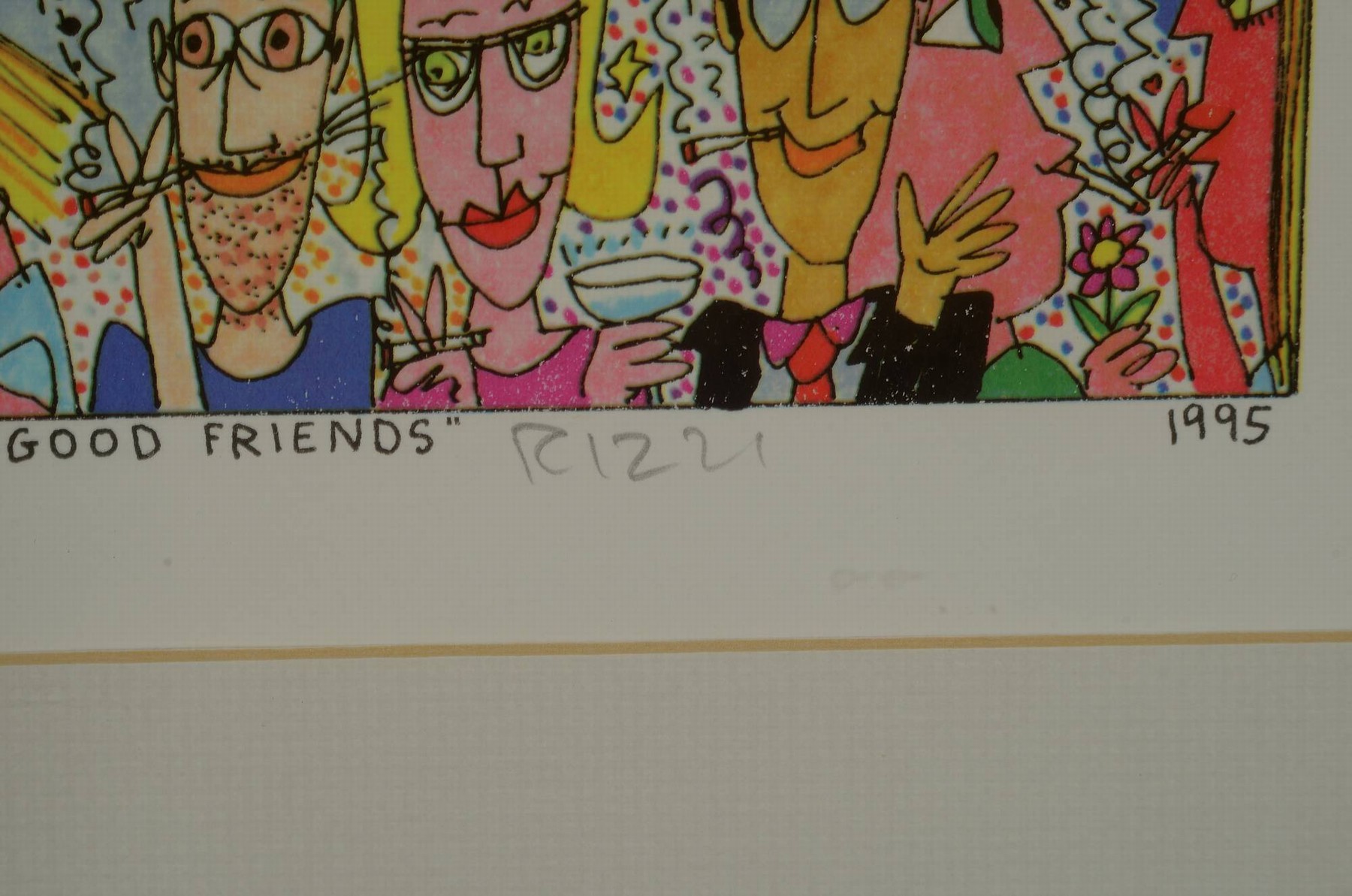 Detail a: James Rizzi, 1950-2011 New York, twenty five years of good taste, good times and good friends, Farbserigraphie von 1995 zum 25-jährigen Jubiläum ...