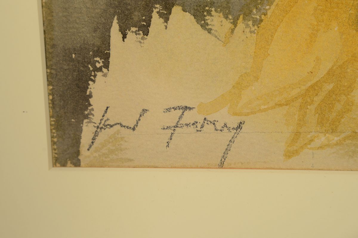 Detail a: Hanns Fay, 1888 Frankenthal-1957 Neustadt/Weinstr., Blumenstillleben, Aquarell auf Papier, links unten sign., ca. 59x45cm, PP, u.Gl., R. ca. 77x60cm