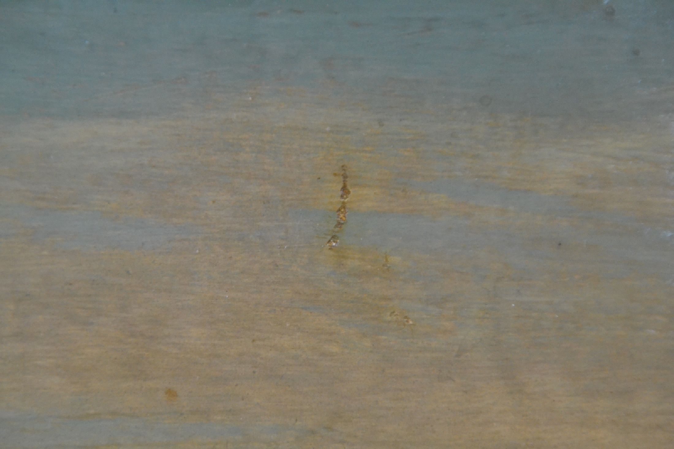Detail f: Franz Lenk, 1898 Langenbernsdorf- 1968 Schwäbisch Hall, kleine Winterlandschaft, Öl/Platte, li. und signiert und dat. 1934, rückseitig altes ...