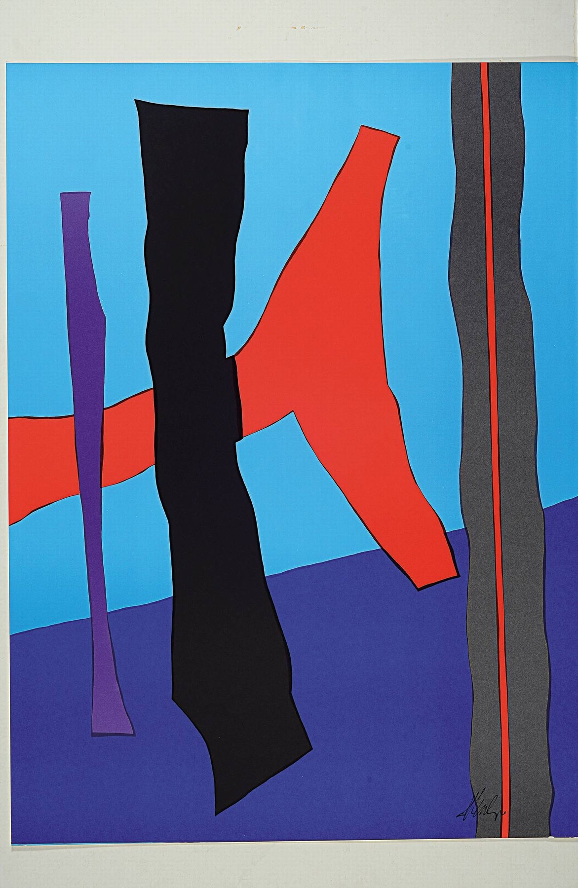 Detail a: Konvolut aus 2 Farbsiebdrucken: beides Entwürfe zu den Olympischen Spielen 1972 in München, 1x Fritz Winter, 1905-1976, handsign., ca. 87x64cm; 1x ...