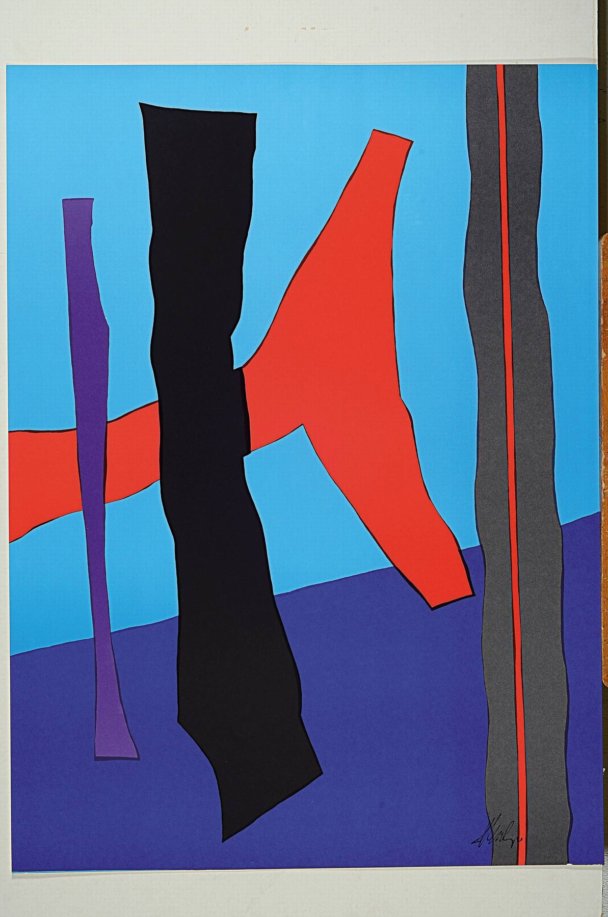 Detail l: Konvolut aus 2 Farbsiebdrucken: beides Entwürfe zu den Olympischen Spielen 1972 in München, 1x Fritz Winter, 1905-1976, handsign., ca. 87x64cm; 1x ...