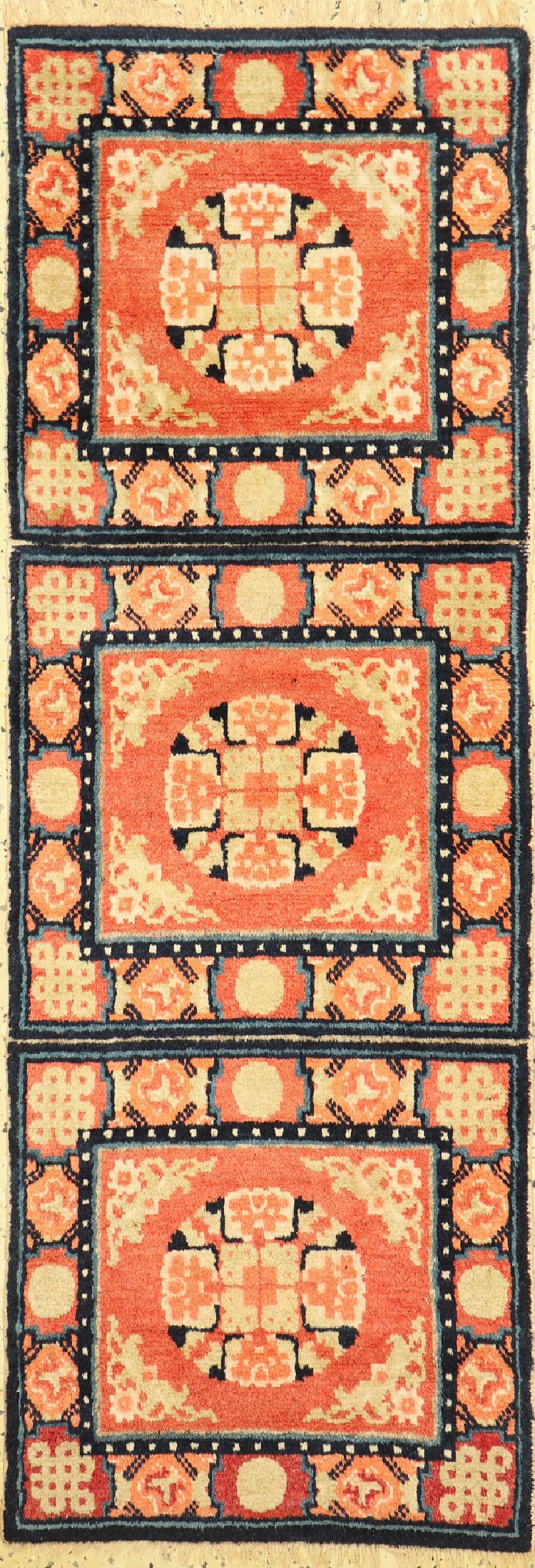 Ning-Hsia"Sitzbank-Teppiche", China, um 1900, Wolle auf Baumwolle, ca. 169 x 60 cm, EHZ: 2
