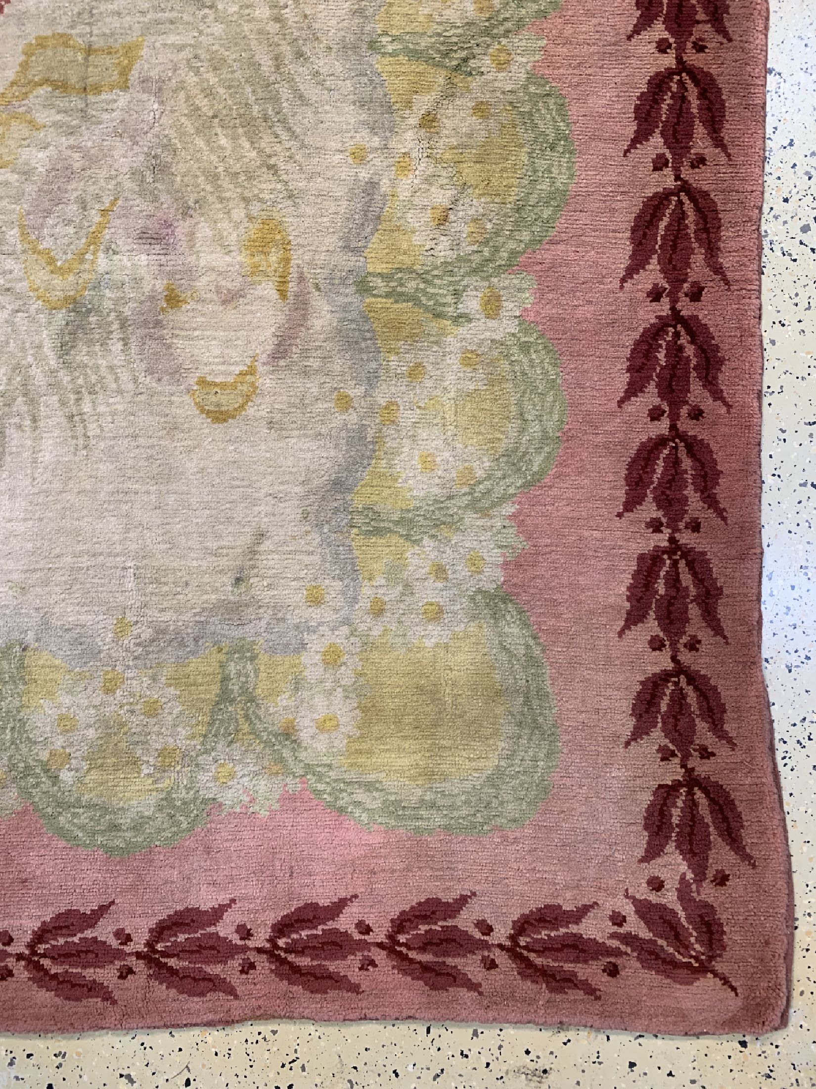 Detail a: Antiker Savonnerie, Frankreich, 19.Jhd, Wolle auf Baumwolle, ca. 355 x 263 cm, Reinigungsbedürftig, EHZ: 2
