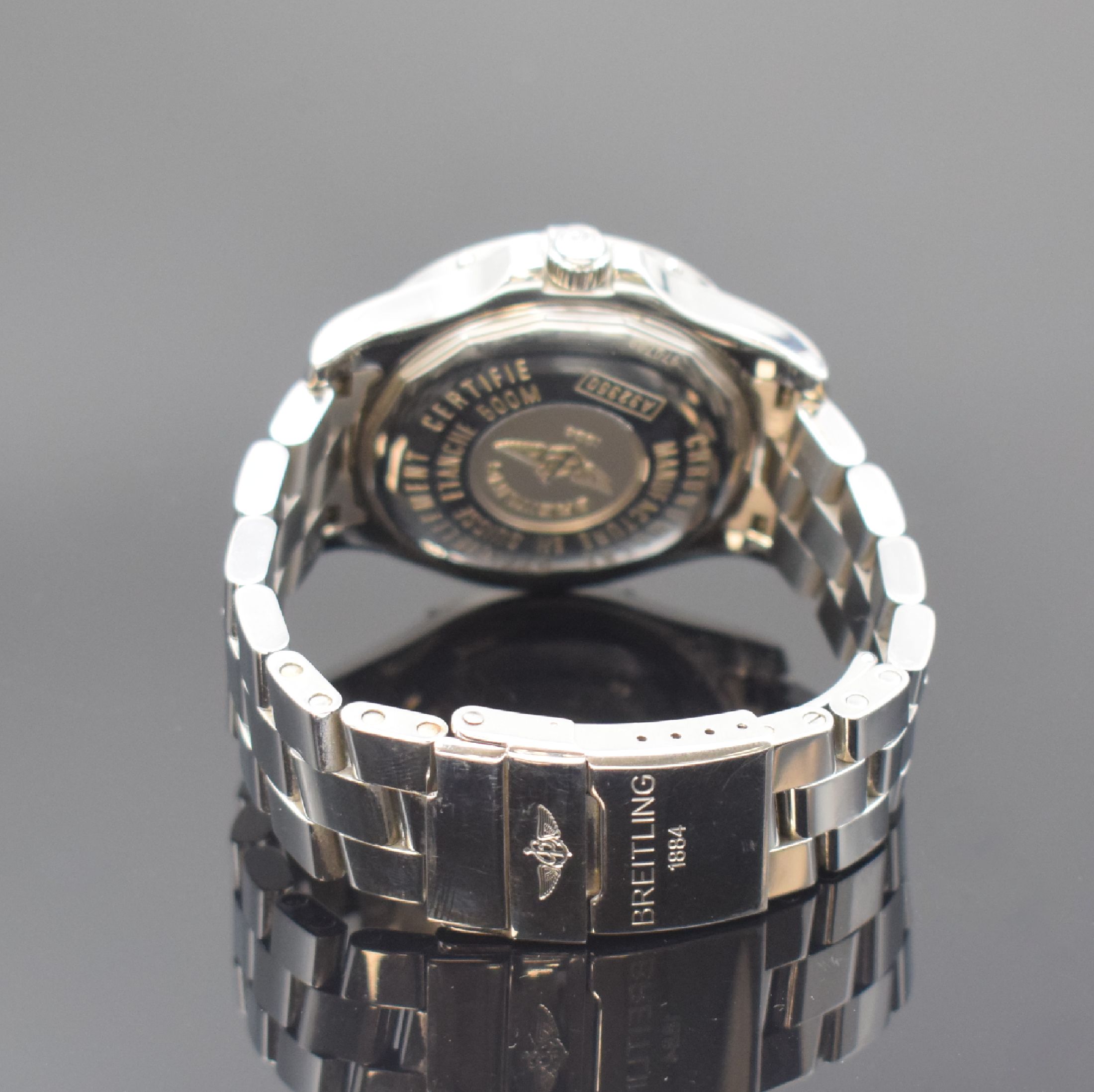 Detail b: BREITLING Armbandchronometer Colt GMT Referenz A32350, Automatik, Edelstahlgeh. inkl. Gliederband m. Faltschl., Boden und Krone verschr., ab Herst. ...