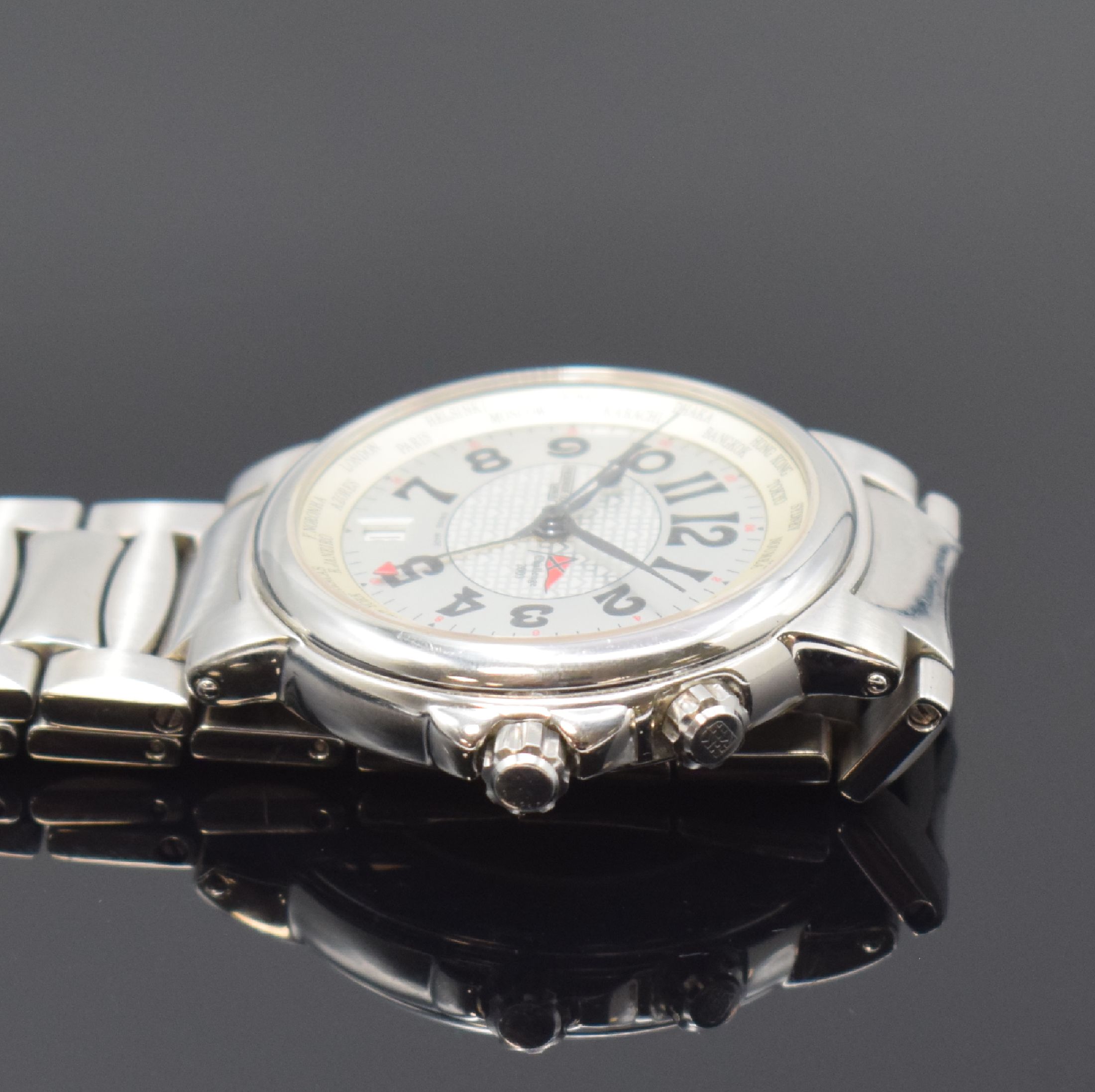 Detail c: FREDERIQUE CONSTANT seltene, auf 50 Stück limitierte Armbanduhr Daimler Chrysler North Atlantic Challenge 2003 GMT Referenz FC308AS3H6B, Automatik, ...