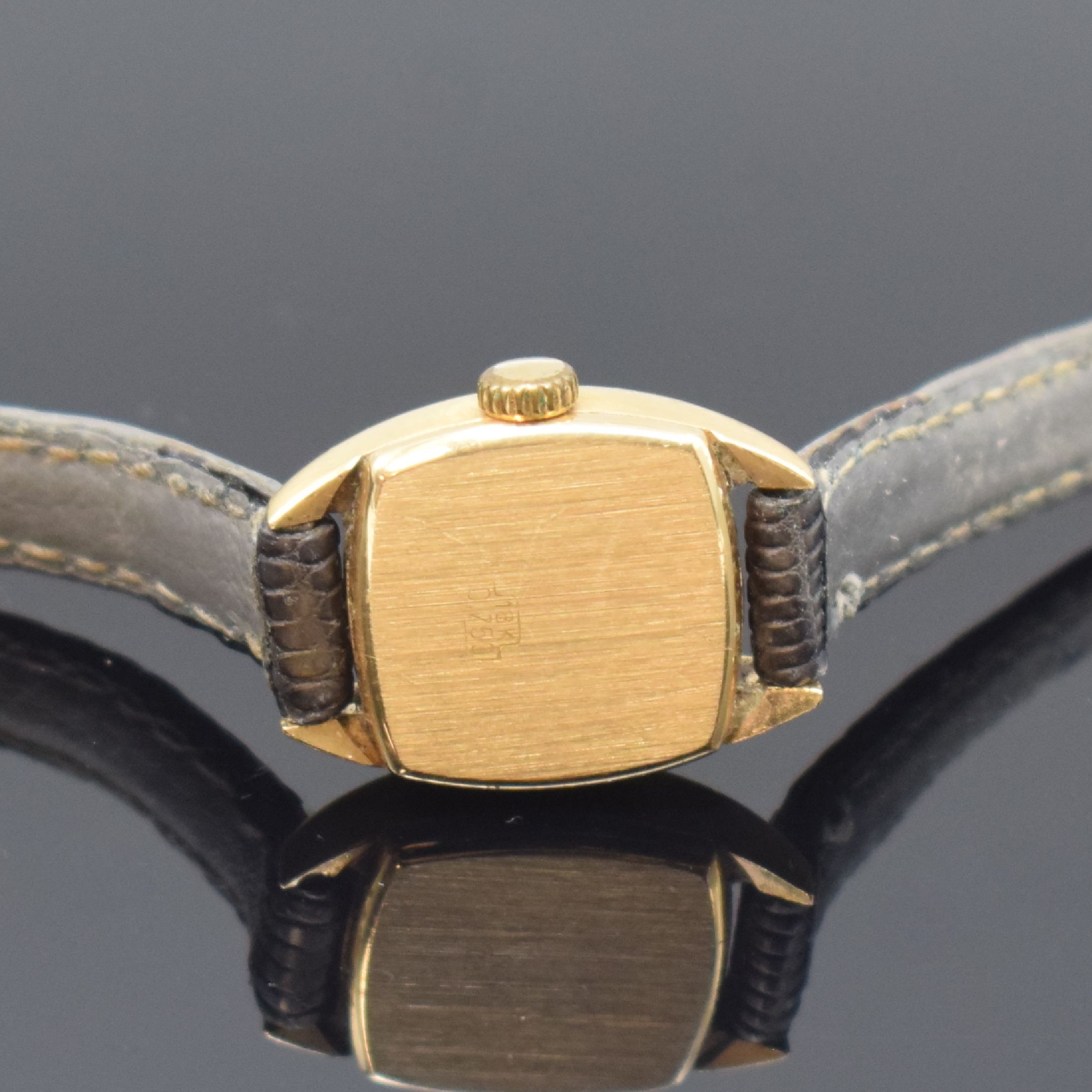 Detail b: RHODOS und GENEVE 2 Damenarmbanduhren in GG 750/000 und 585/000, Schweiz um 1970 - 1980, 1) Rhodos in GG 750/000, Handaufzug Kal. AS 1077, D. ca. 17 ...