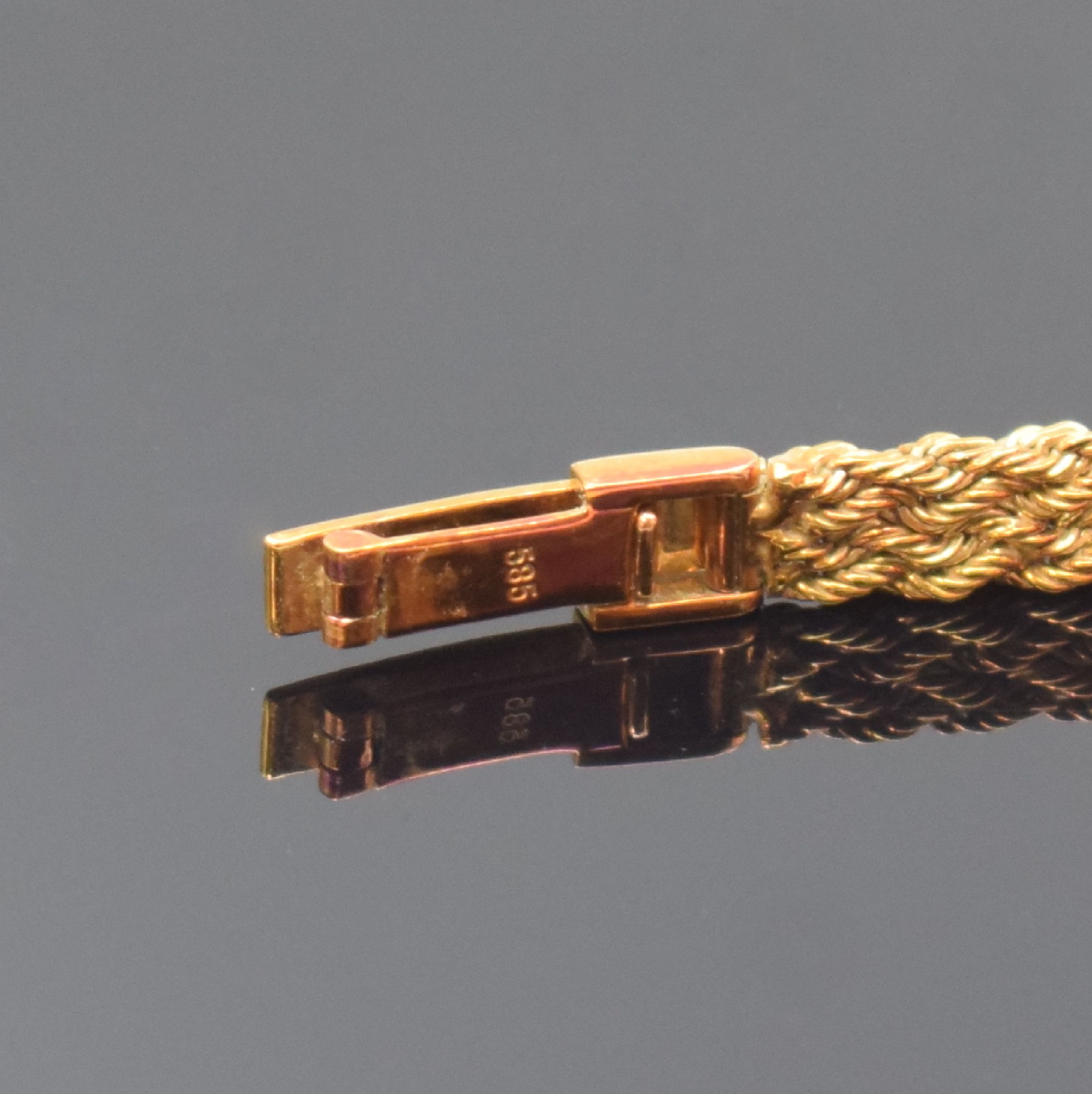 Detail d: RHODOS und GENEVE 2 Damenarmbanduhren in GG 750/000 und 585/000, Schweiz um 1970 - 1980, 1) Rhodos in GG 750/000, Handaufzug Kal. AS 1077, D. ca. 17 ...