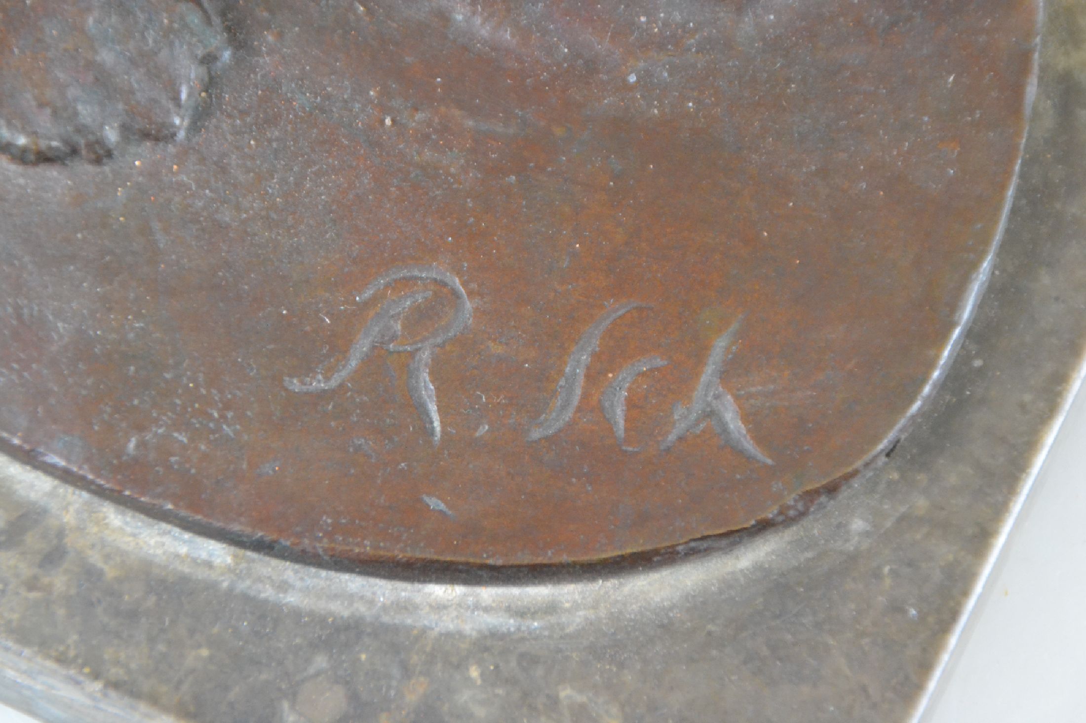 Detail j: Richard Scheibe, 1879 Chemnitz-1964 Berlin, Die Aufsteigende, Bronze von 1945, patiniert, Gießerstempel H. Noack Berlin-Friedenau, signiert R.Sch. ...