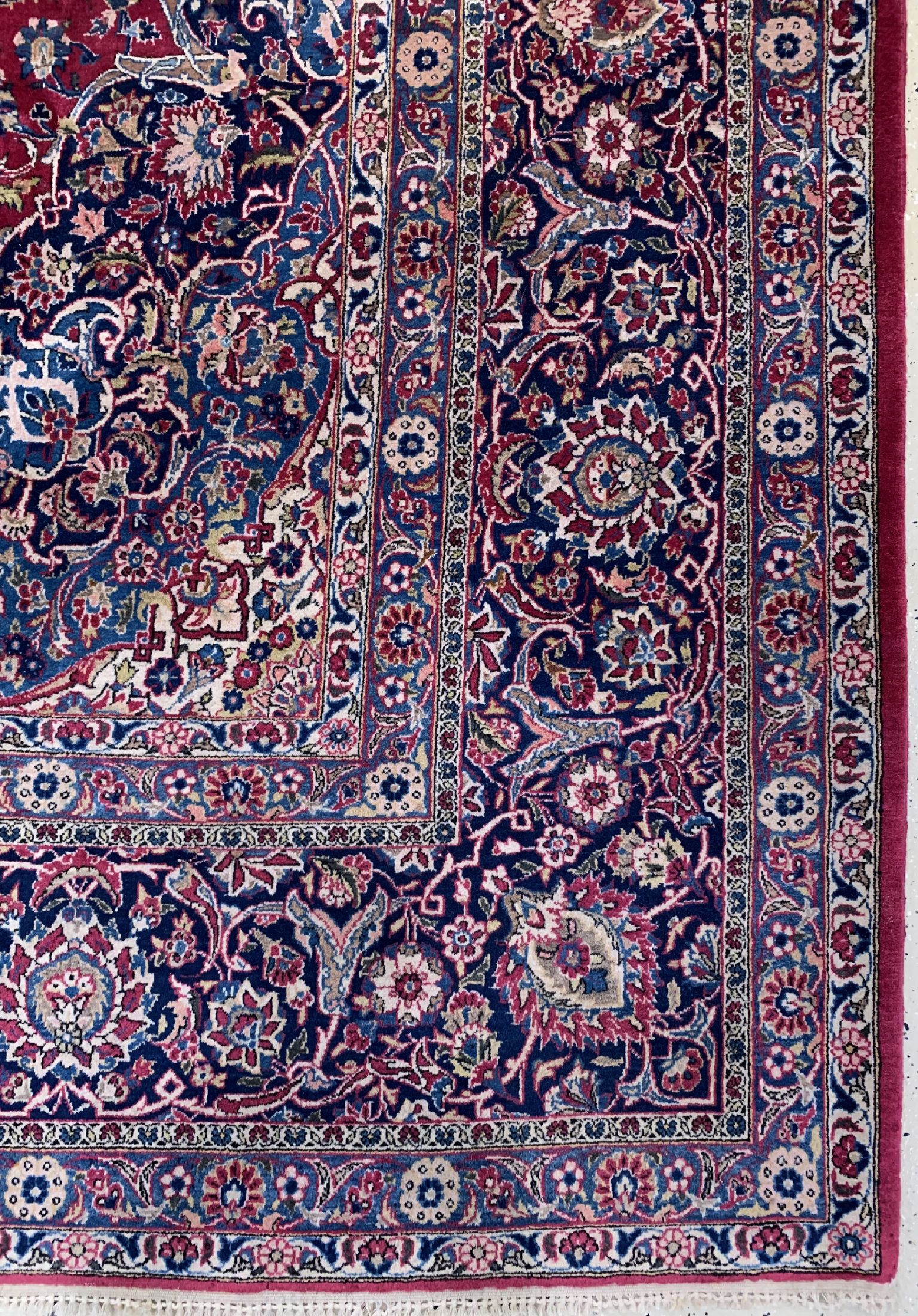 Detail a: Keschan Kork fein, Persien, um 1960, Korkwolle auf Baumwolle, ca. 440 x 315 cm, Reinigungsbedürftig, EHZ: 2