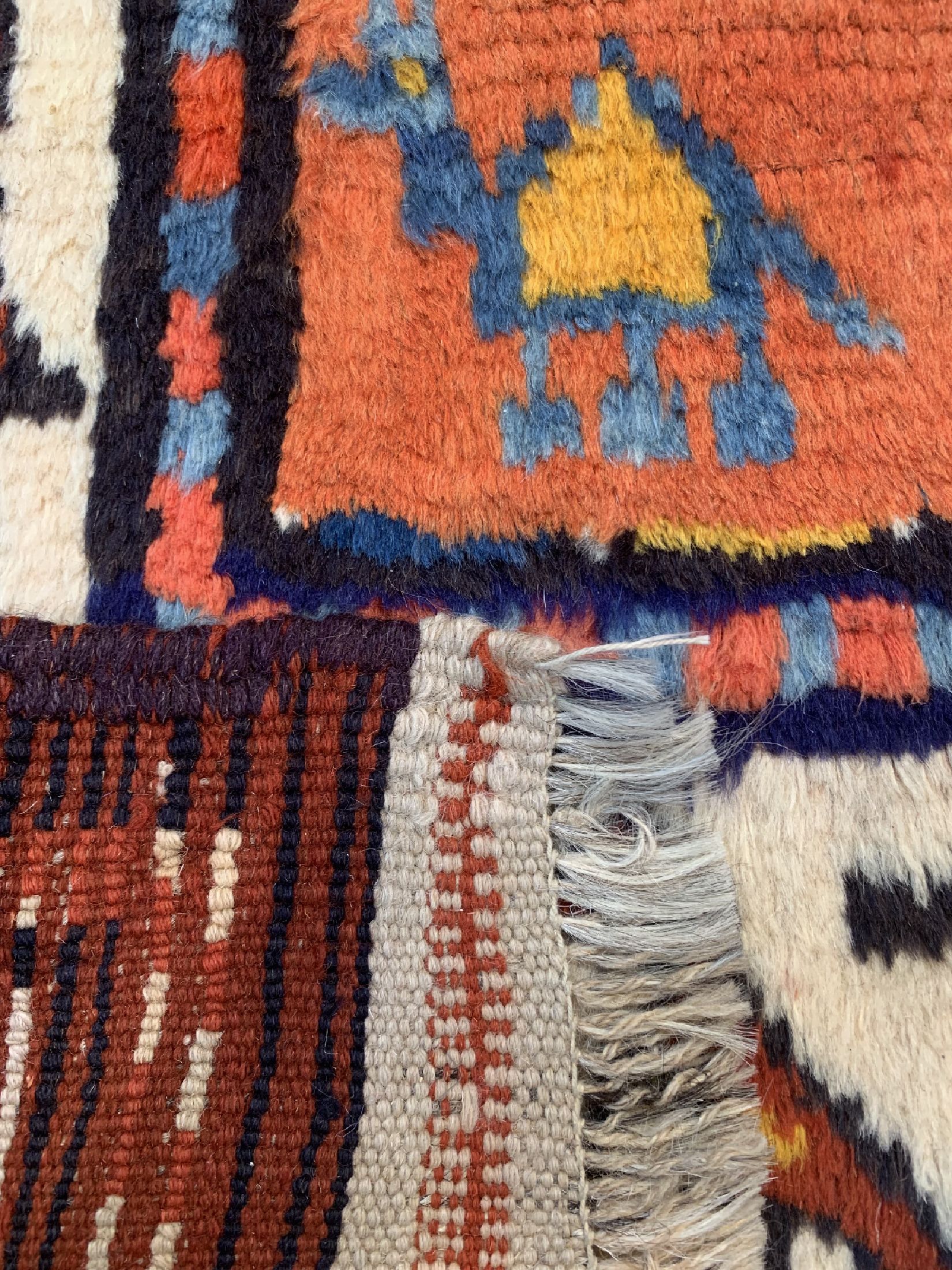 Detail d: Luri Gabbeh alt, Persien, um 1920/1930, Wolle auf Wolle, ca. 153 x 104 cm, EHZ: 1-2