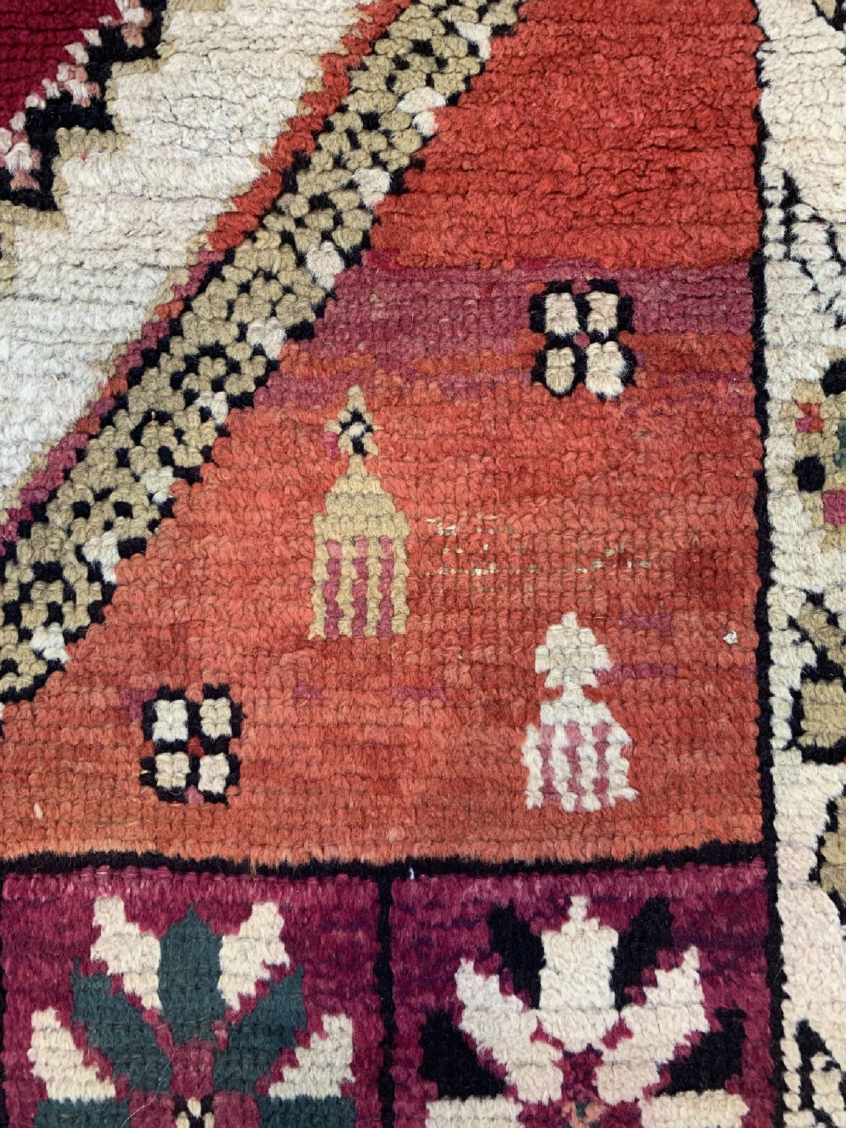 Detail c: Antiker Sivas, Türkei, um 1900, Wolle auf Baumwolle, ca. 166 x 115 cm, verkürzt, EHZ: 2-3