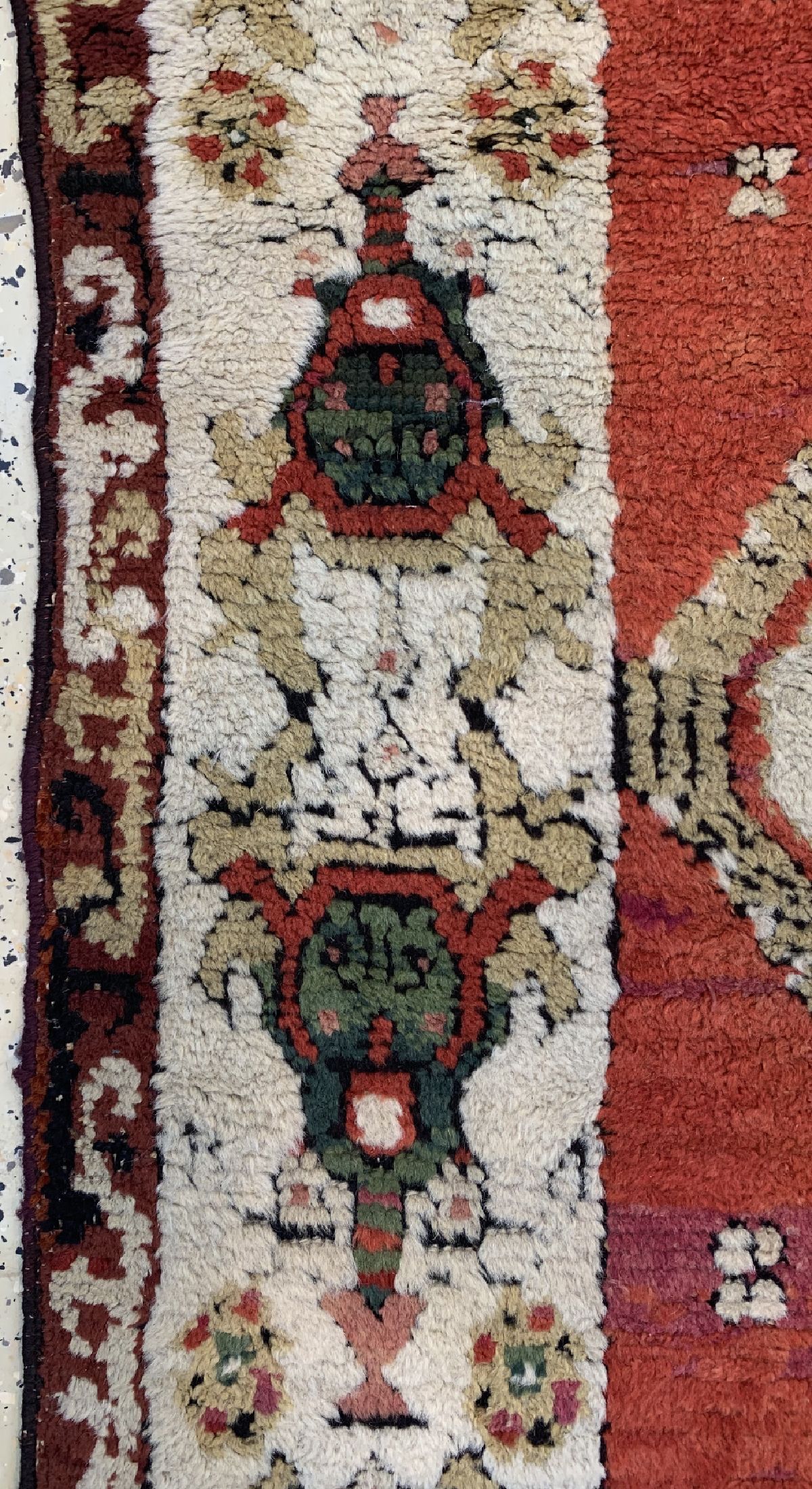 Detail d: Antiker Sivas, Türkei, um 1900, Wolle auf Baumwolle, ca. 166 x 115 cm, verkürzt, EHZ: 2-3