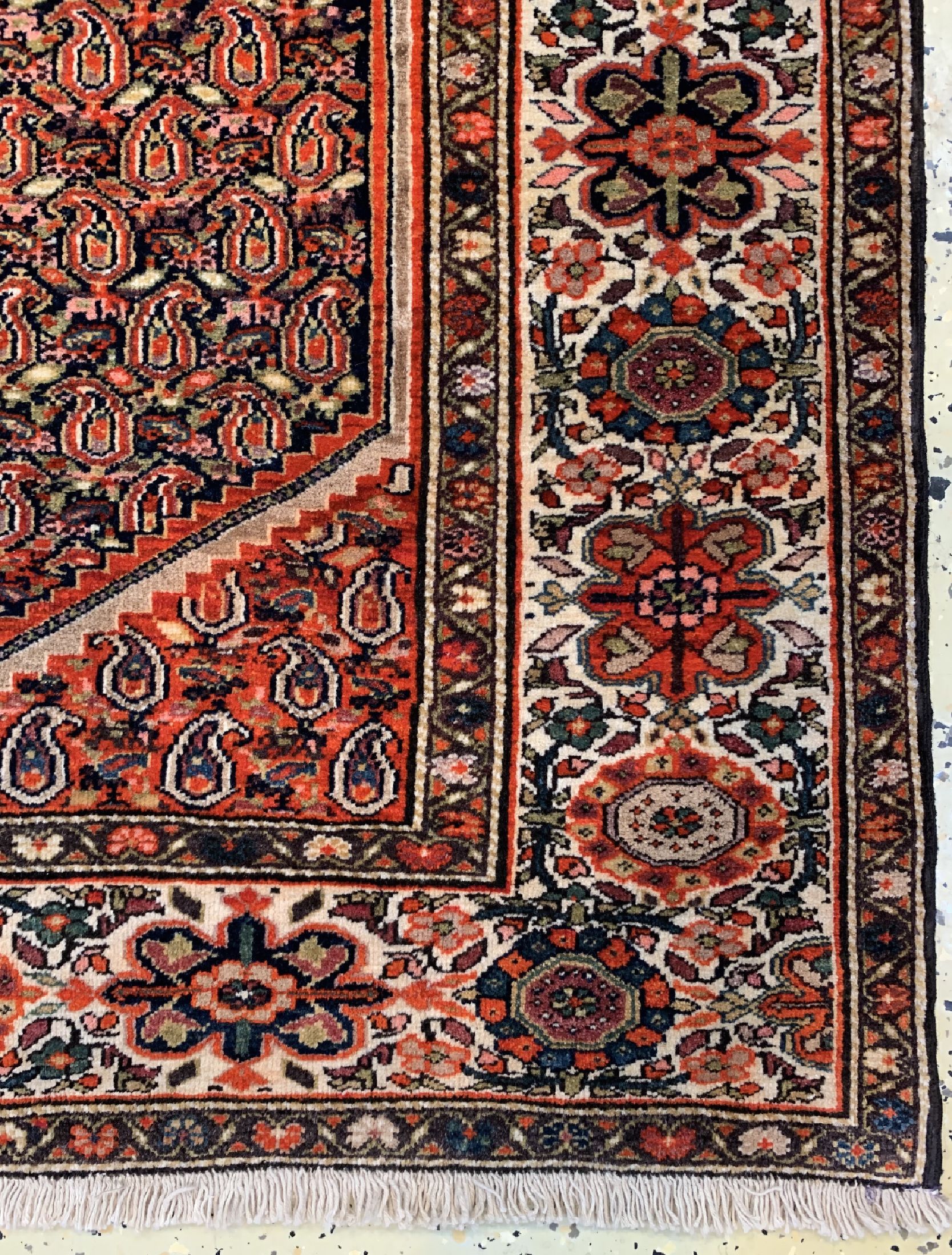 Detail a: Antiker Farahan fein , Persien, um 1900, Wolle auf Baumwolle, ca. 153 x 103 cm, gereinigt, EHZ: 2
