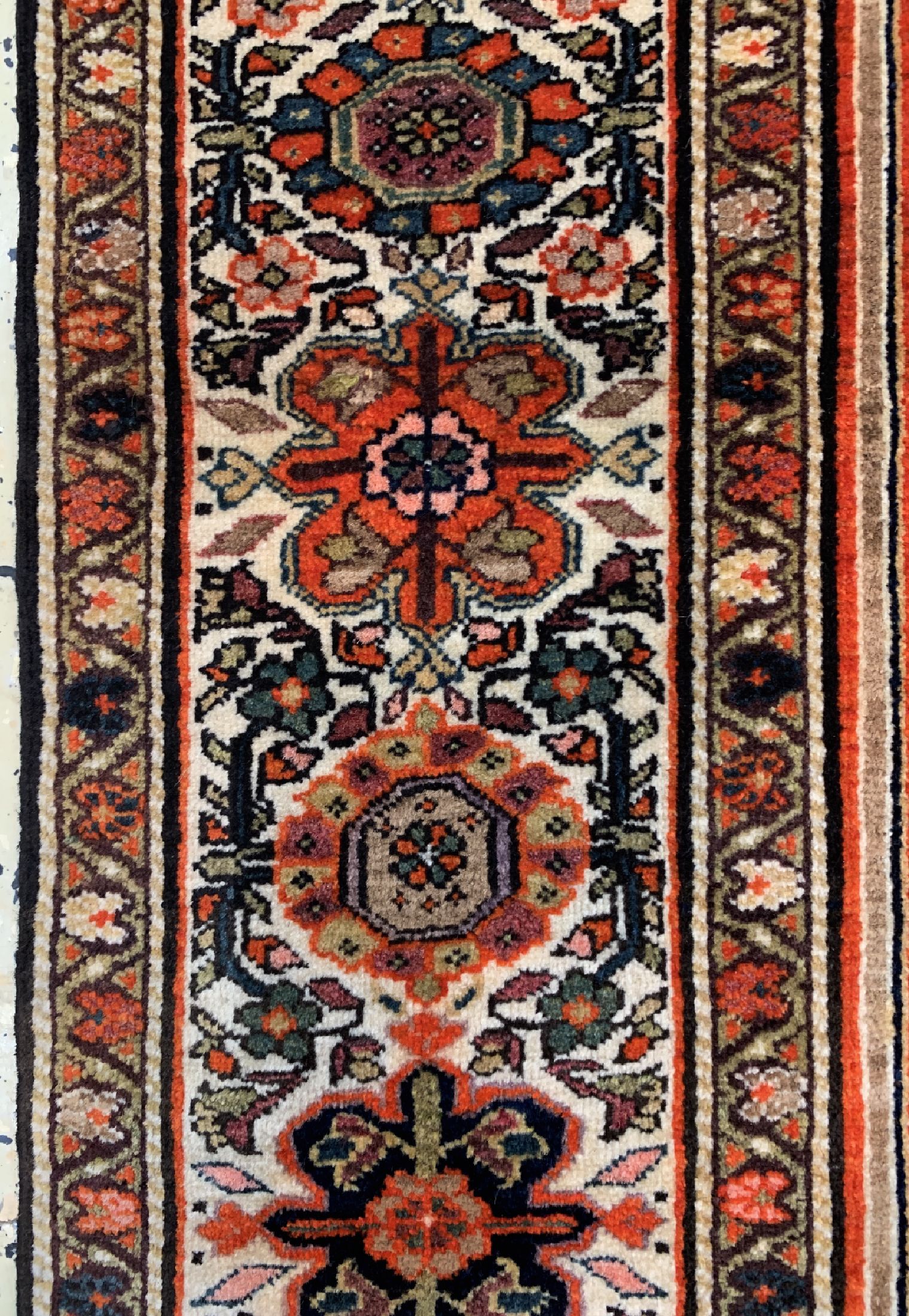 Detail c: Antiker Farahan fein , Persien, um 1900, Wolle auf Baumwolle, ca. 153 x 103 cm, gereinigt, EHZ: 2