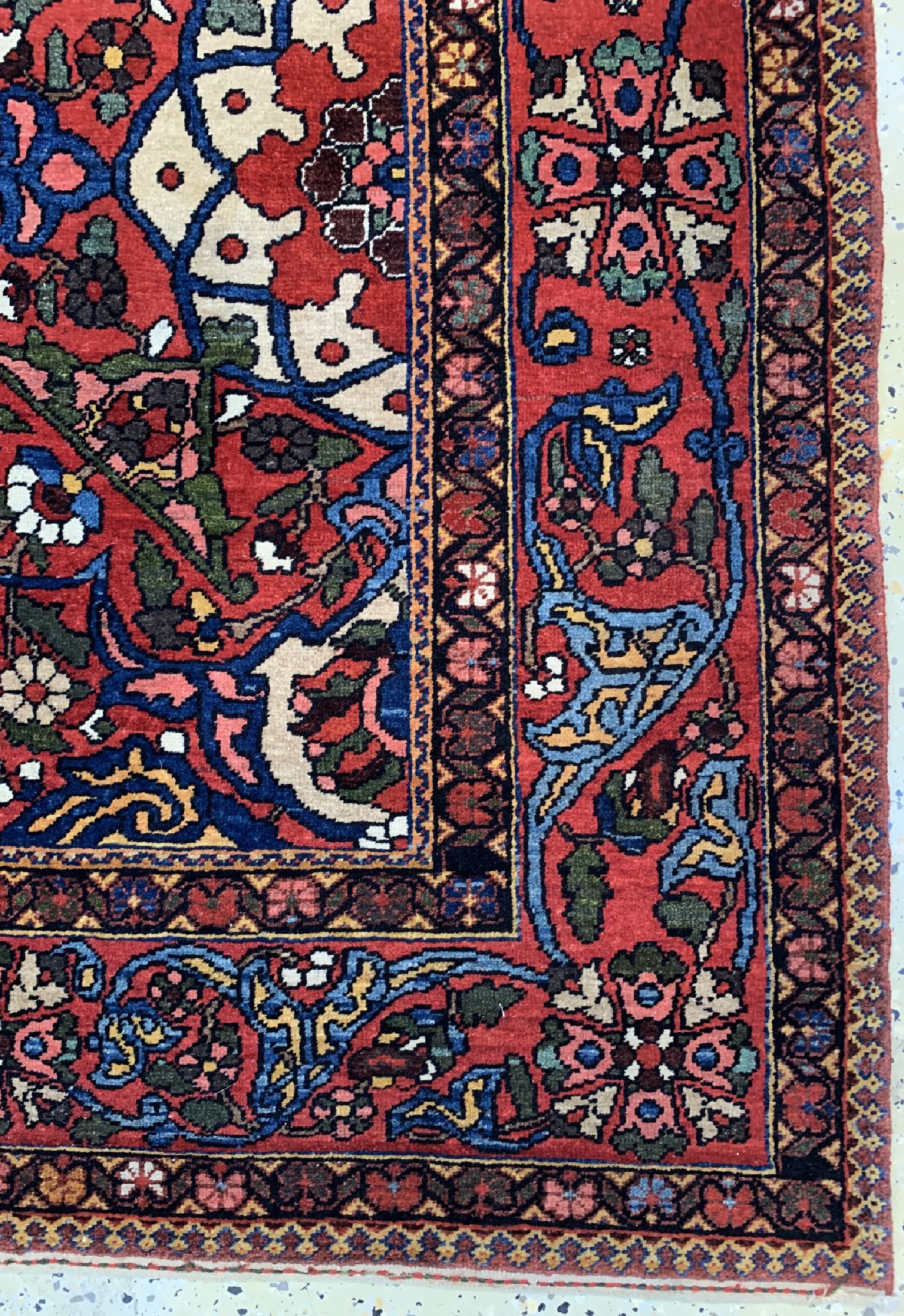Detail a: Antiker Bachtiar, Persien, um 1910/1920, Wolle auf Baumwolle, ca. 225 x 145 cm, EHZ: 2-3