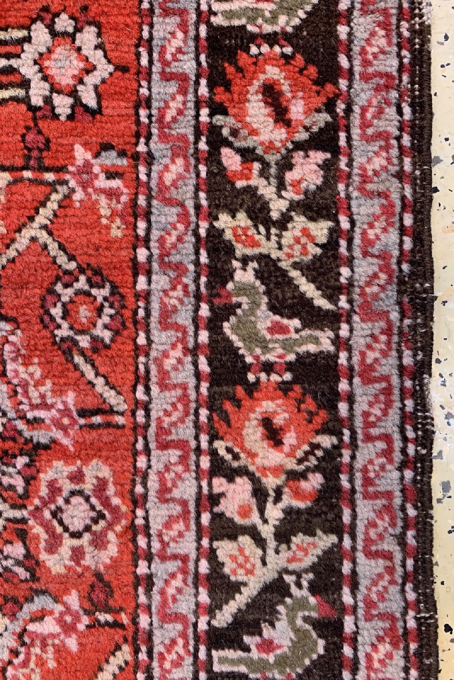Detail c: Karabagh Galerie alt, Kaukasus, um 1920/1930, Wolle auf Wolle, ca. 475 x 103 cm, EHZ: 2-3