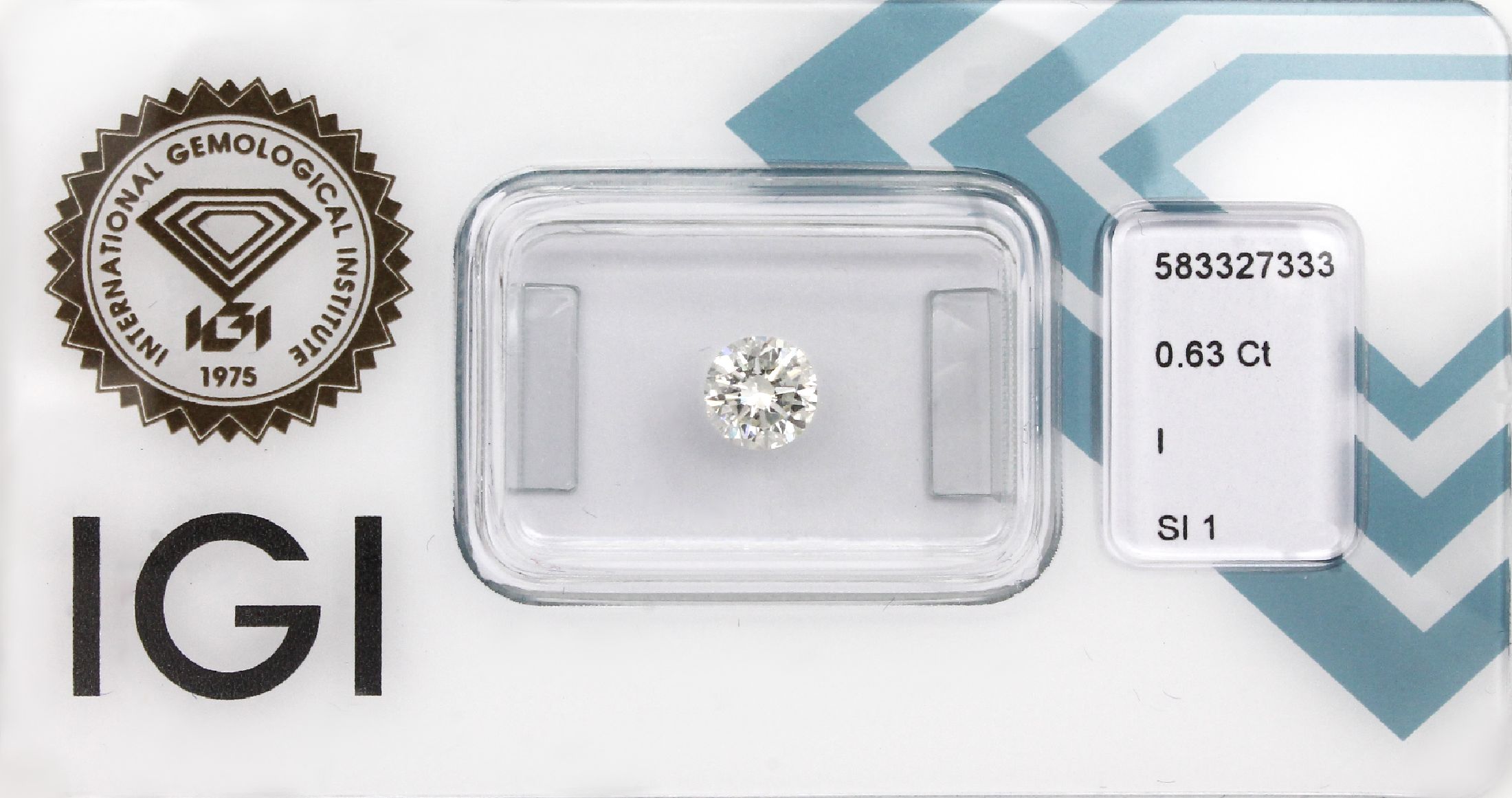 Loser Brillant 0.63 ct l. get. Weiß(I)/si1, IGI-Report 06/23, verschweißt