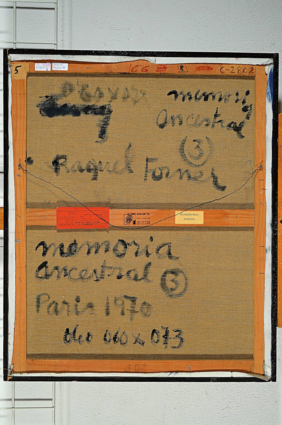 Detail b: Raquel Forner, 1902 Buenos Aires - 1988, Öl/Lwd, "Memoria ancestral/Memory Ancestral", Paris 1970, Öl/Lwd, re. u. signiert, und ...