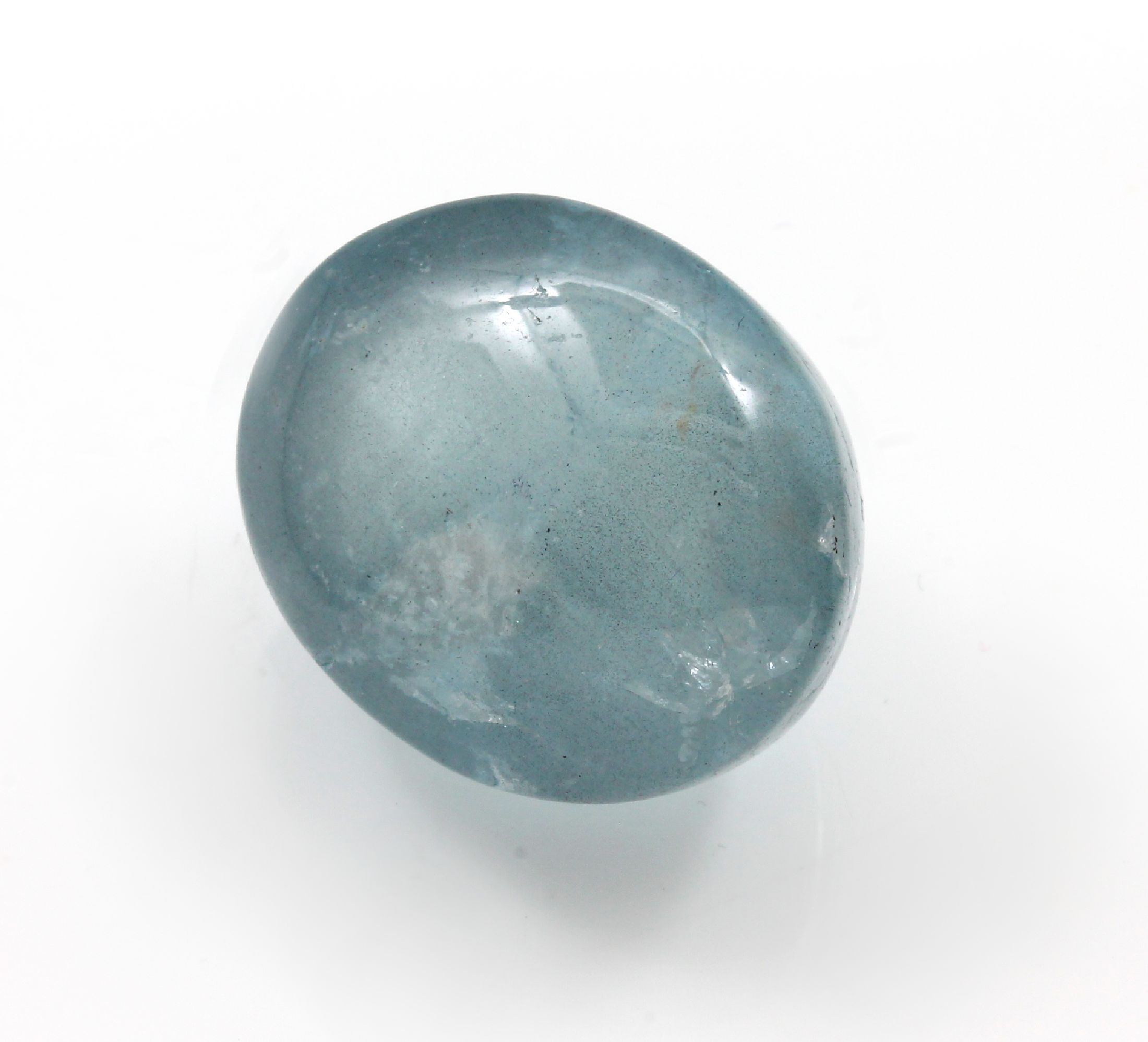 Detail a: Loses Aquamarin Cabochon 87.99 ct, blue, 28.12 x 23.49 x 19.22 mm, GCI Lab-Karte