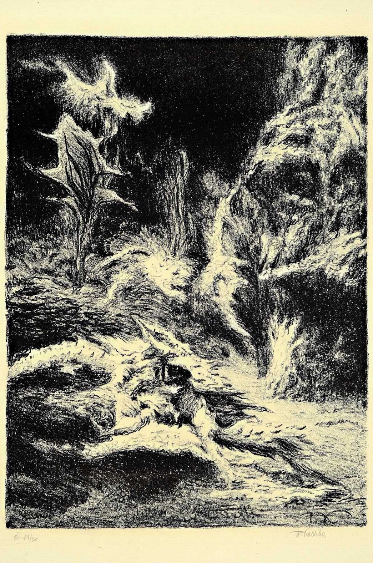 Detail l: Frantisek Kobliha, 1877-1962Prag, 7 Druckgrafiken: Radierung, Landschaft, 32x22 cm; 5 Lithographien, versch. Motive mit mythologischen ...