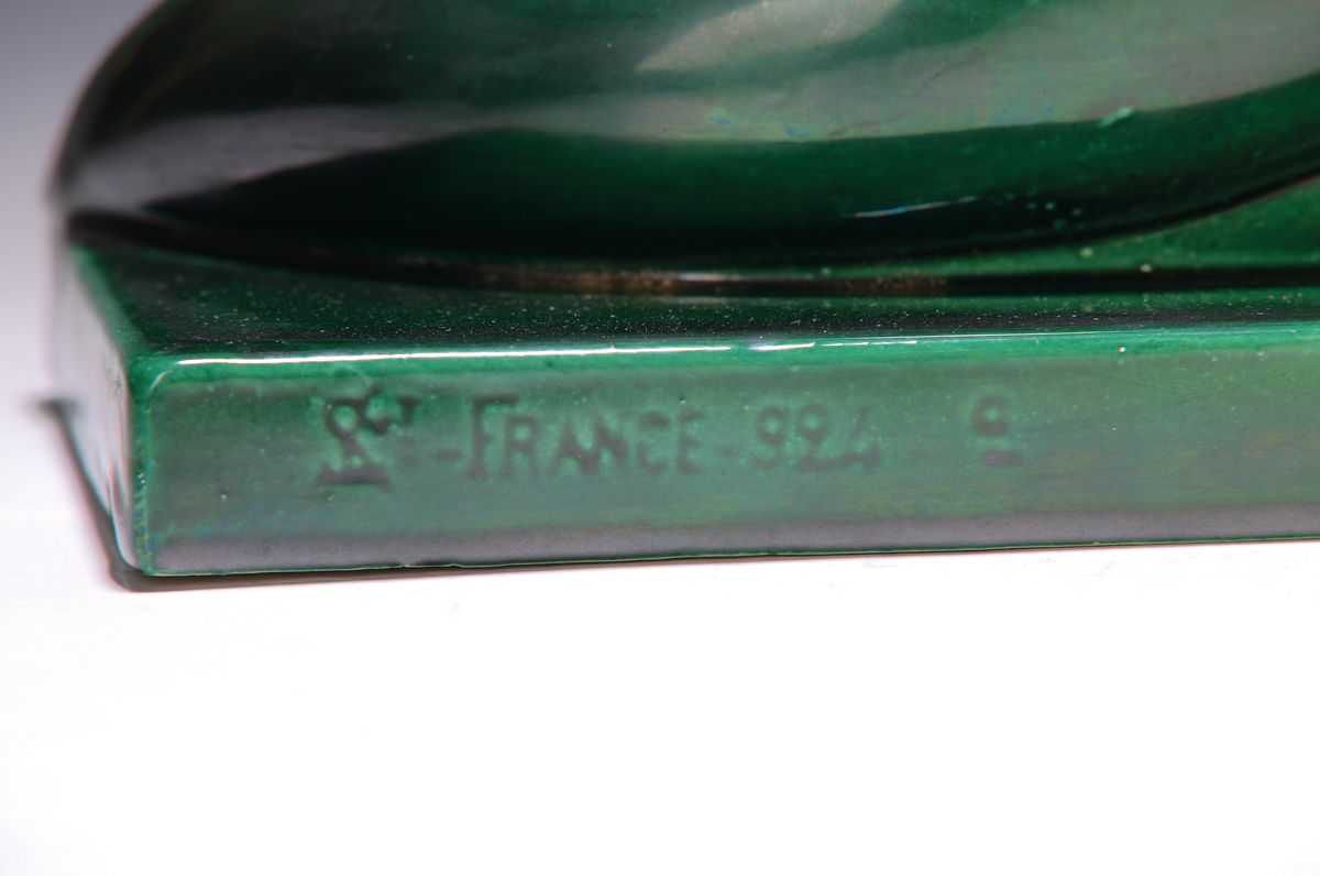 Detail a: Charles Lemanceau, 1905 Paris - 1980 Trebeuden, große Keramikskulptur, Art Deco, großer Fuchs, grün glasiert, Lemanceau signiert, ca. 60 cm, H. ...