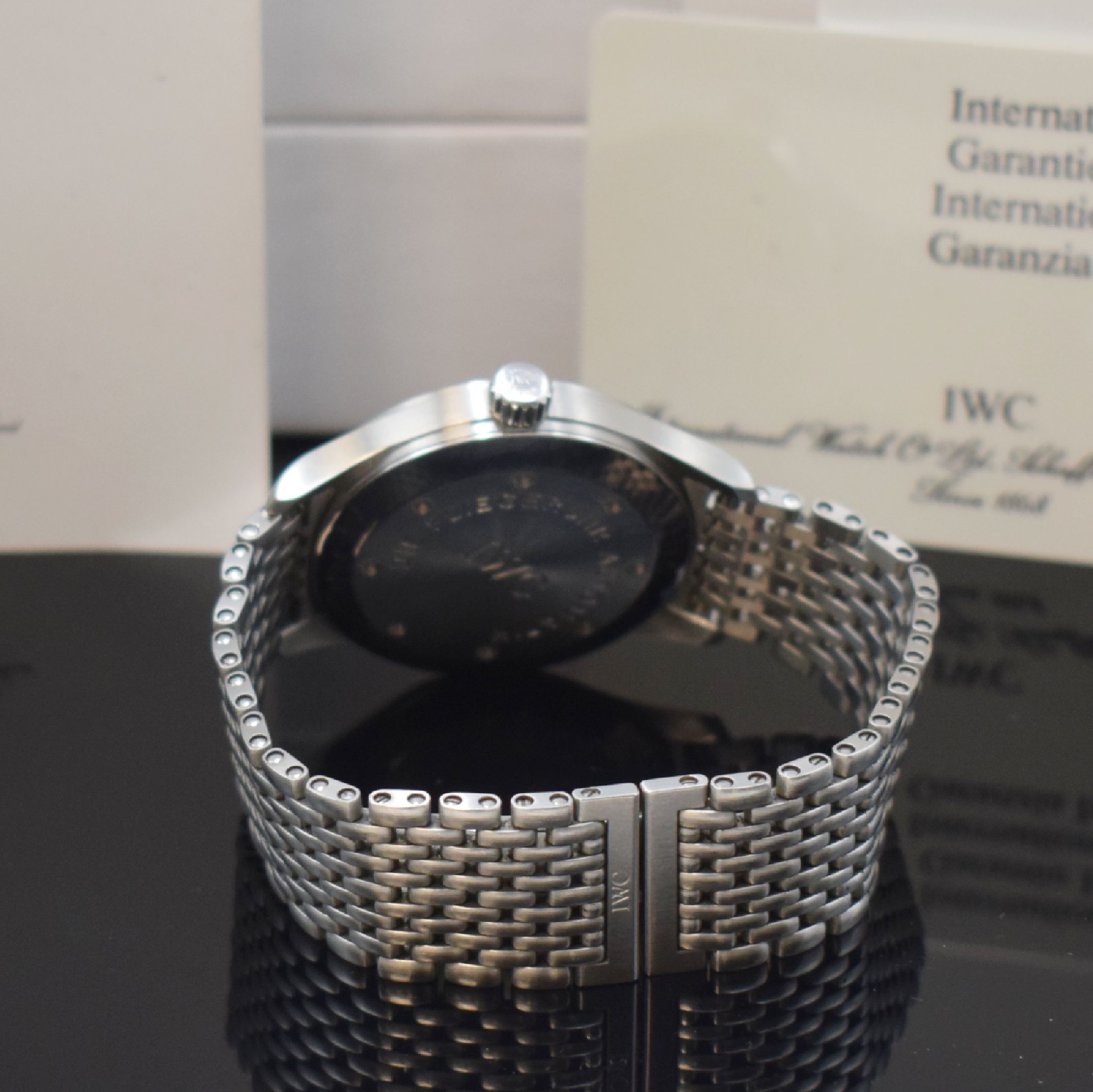 Detail b: IWC Herrenarmbanduhr "Die Fliegeruhr" Mark XV Referenz 3253, Schweiz um 2000, Automatik, verschr. Edelstahlgeh. inkl. orig. Gliederband m. ...