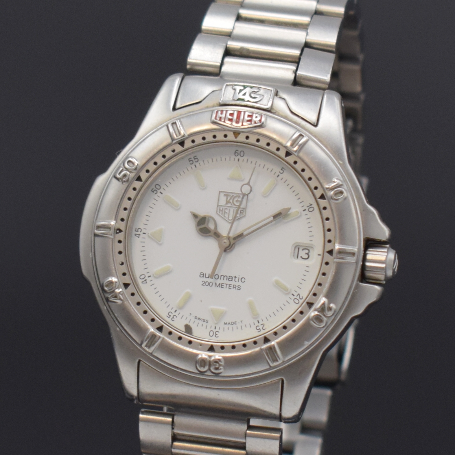 Detail a: TAG HEUER 4000 Herrenarmbanduhr in Stahl Referenz 699.706K, Schweiz um 2000, Automatik, orig. Gliederband m. Faltschl., Tauchverlängerung (zu rep.), ...