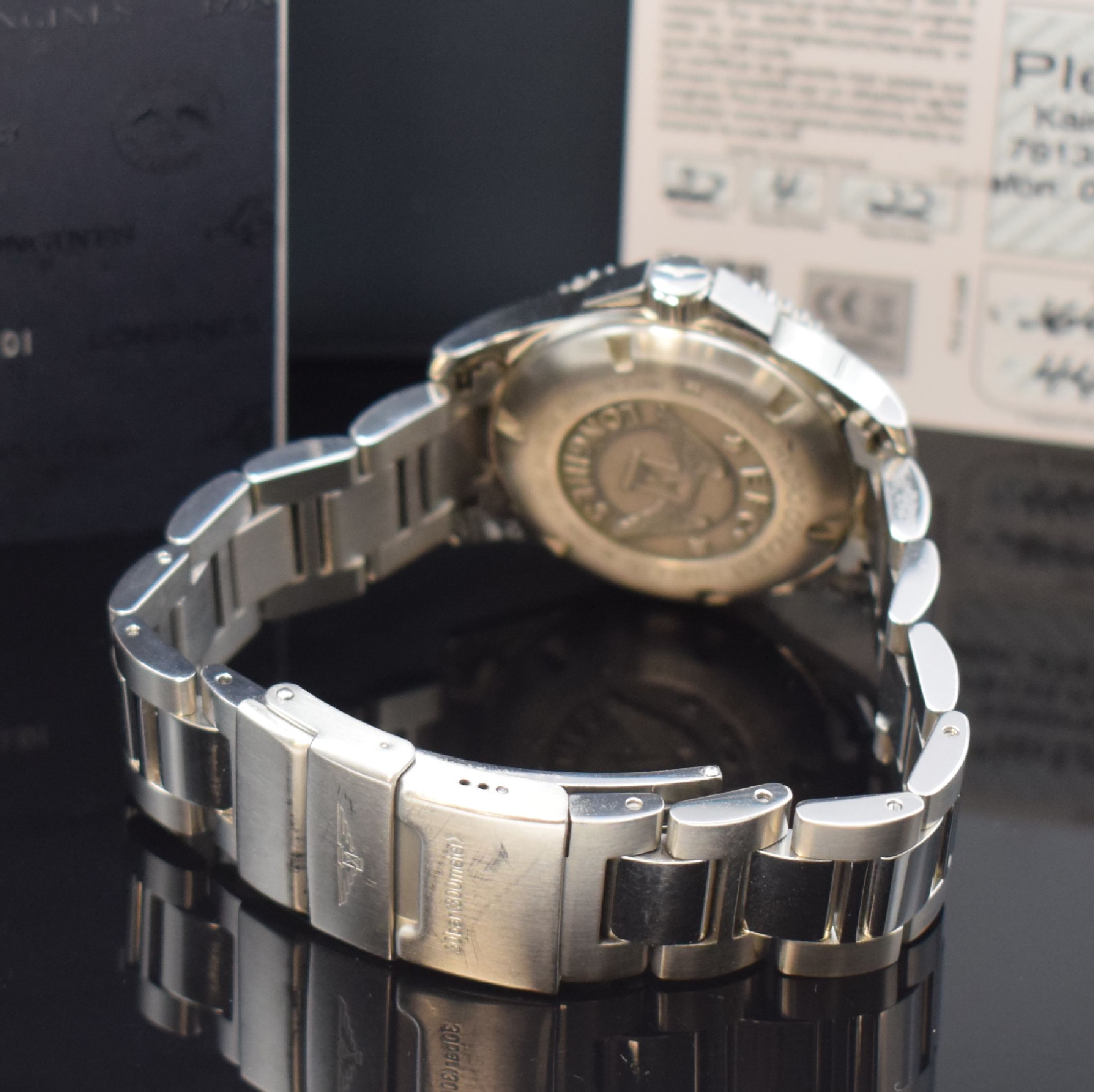 Detail b: LONGINES Hydro Conquest Herrenarmbanduhr Referenz L3.641.4, Schweiz verk. 04/2022, Automatik, verschraubtes Edelstahlgeh. inkl. orig. Gliederband m. ...
