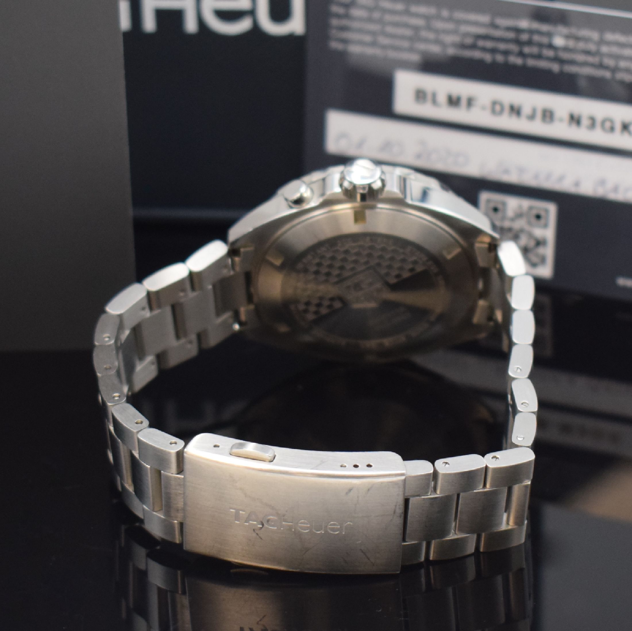 Detail b: TAG HEUER Formula 1 Alarm Herrenarmbanduhr mit Wecker und Großdatum Referenz WAZ111A, Schweiz um 2020, quarz, verschr. Edelstahlgeh., Gliederband m. ...