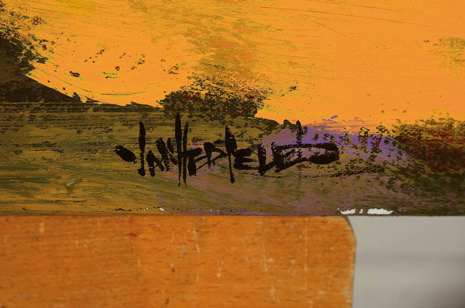 Detail c: Ian Hertslet, zeitgenössischer Künstler aus Johannesburg, geboren 1951, zwei abstrakte Landschaften, Acryl/Lwd, signiert, ca. 60 x 60cm, ...