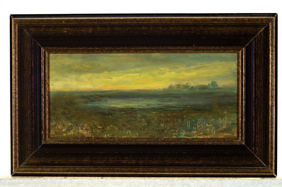 Detail k: Hermann Eller, 1925 Zwiesel-2009 Deggendorf,kleine Sammlung aus 3 Gemälden: Landschaft im Morgenlicht, rückseitig betitelt "alte ...