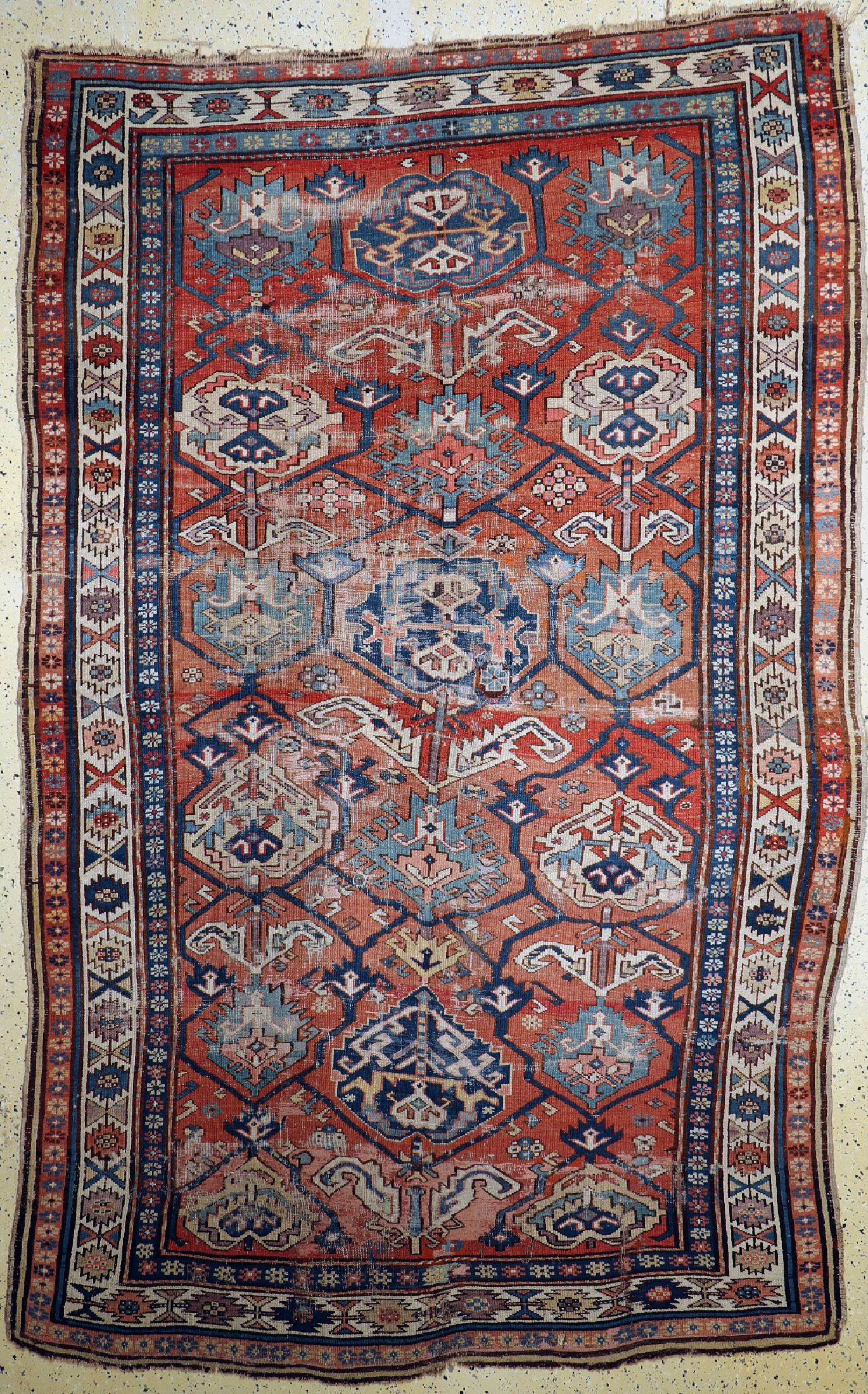 Antiker Kazak, Kaukasus, um 1900, Wolle aufWolle, ca. 310 x 195 cm, EHZ: 4