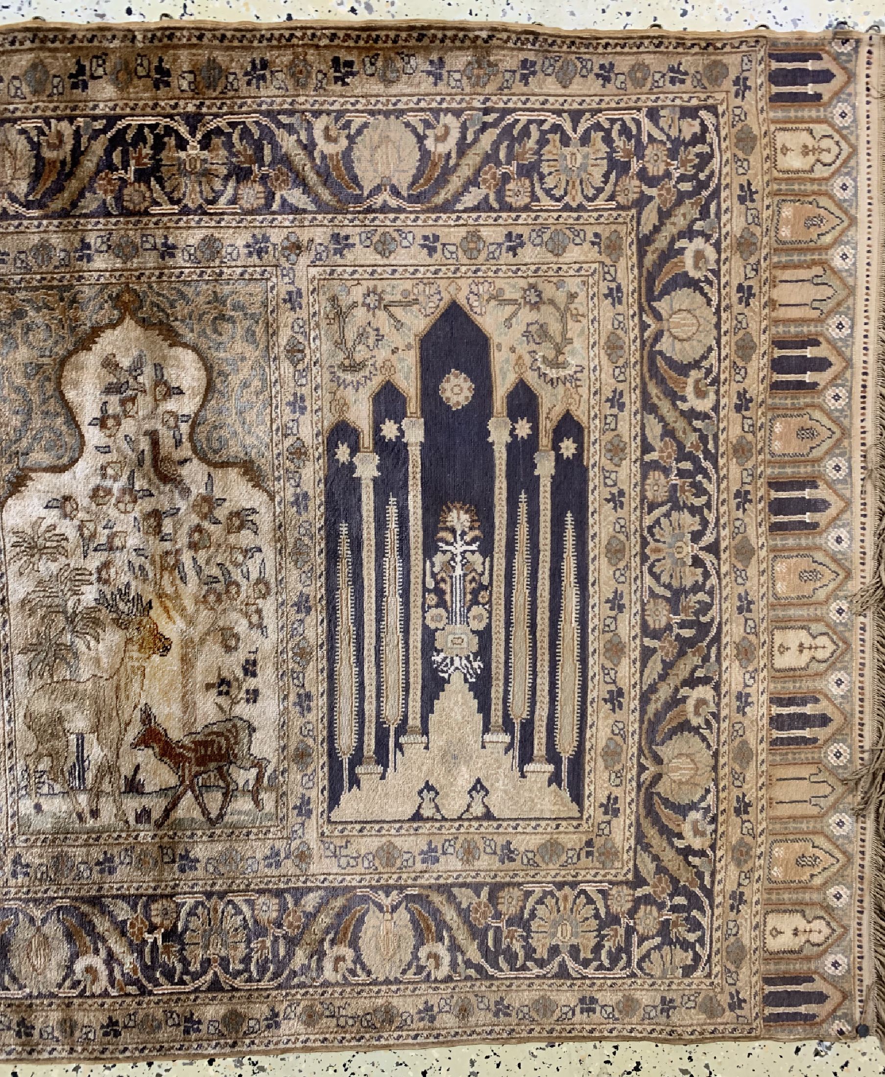 Detail a: Kayseri Flosch"Saf", Türkei, um 1920/1930, merzerisierte Baumwolle, ca. 308 x 105 cm, EHZ: 2