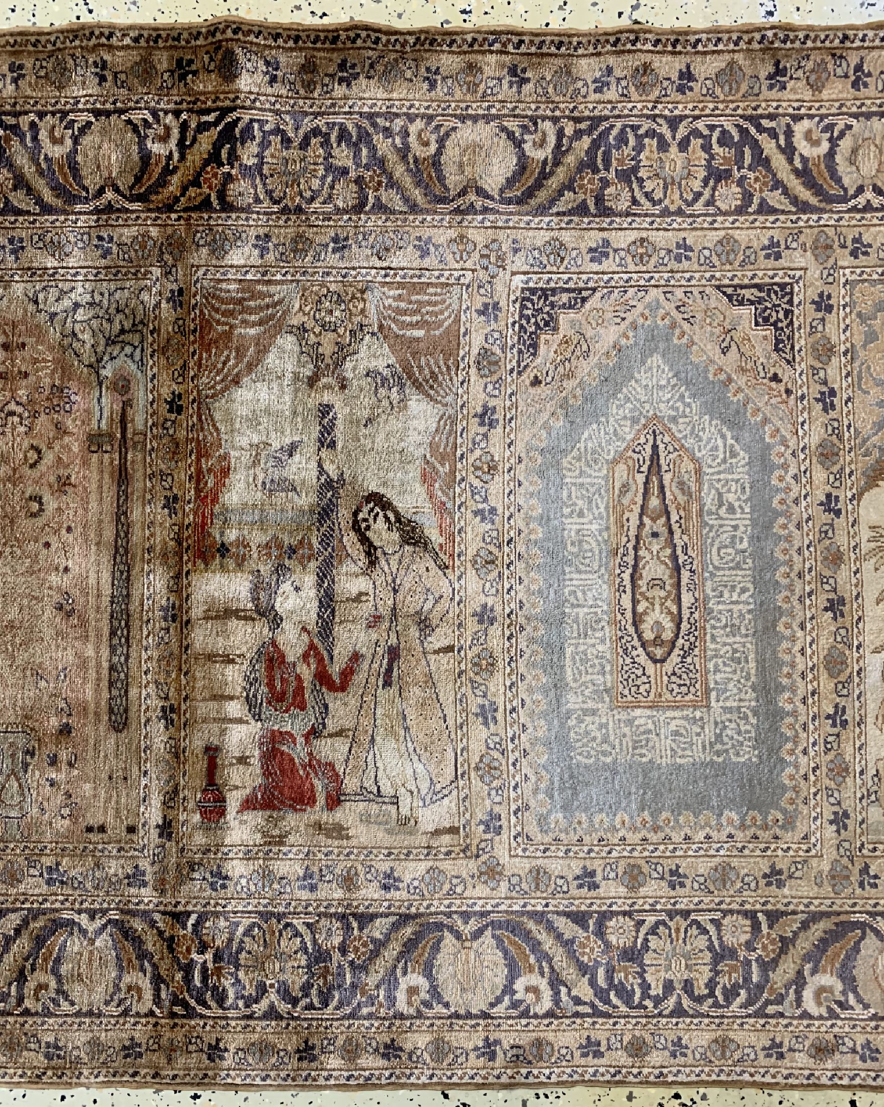 Detail b: Kayseri Flosch"Saf", Türkei, um 1920/1930, merzerisierte Baumwolle, ca. 308 x 105 cm, EHZ: 2