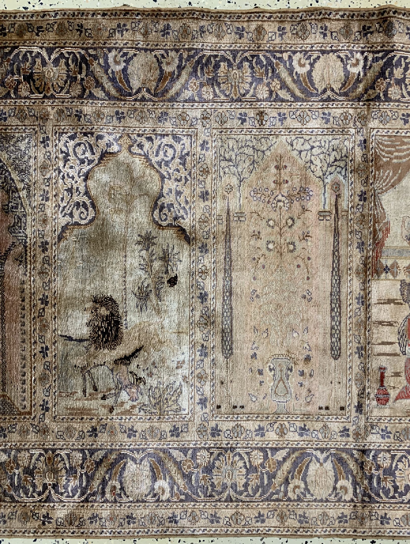 Detail c: Kayseri Flosch"Saf", Türkei, um 1920/1930, merzerisierte Baumwolle, ca. 308 x 105 cm, EHZ: 2