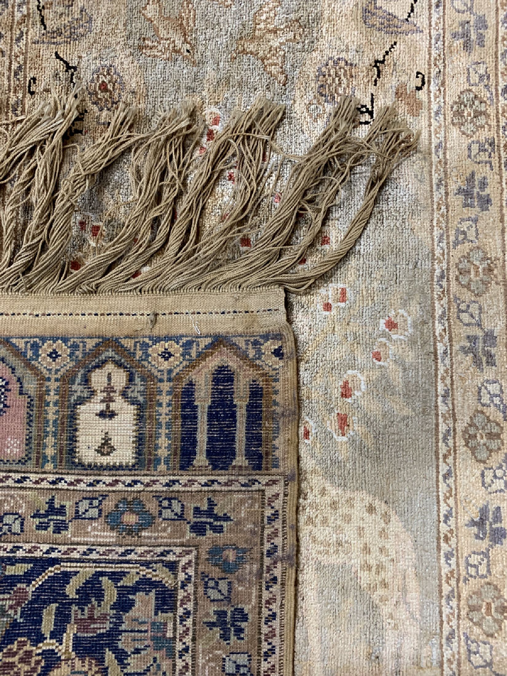 Detail e: Kayseri Flosch"Saf", Türkei, um 1920/1930, merzerisierte Baumwolle, ca. 308 x 105 cm, EHZ: 2