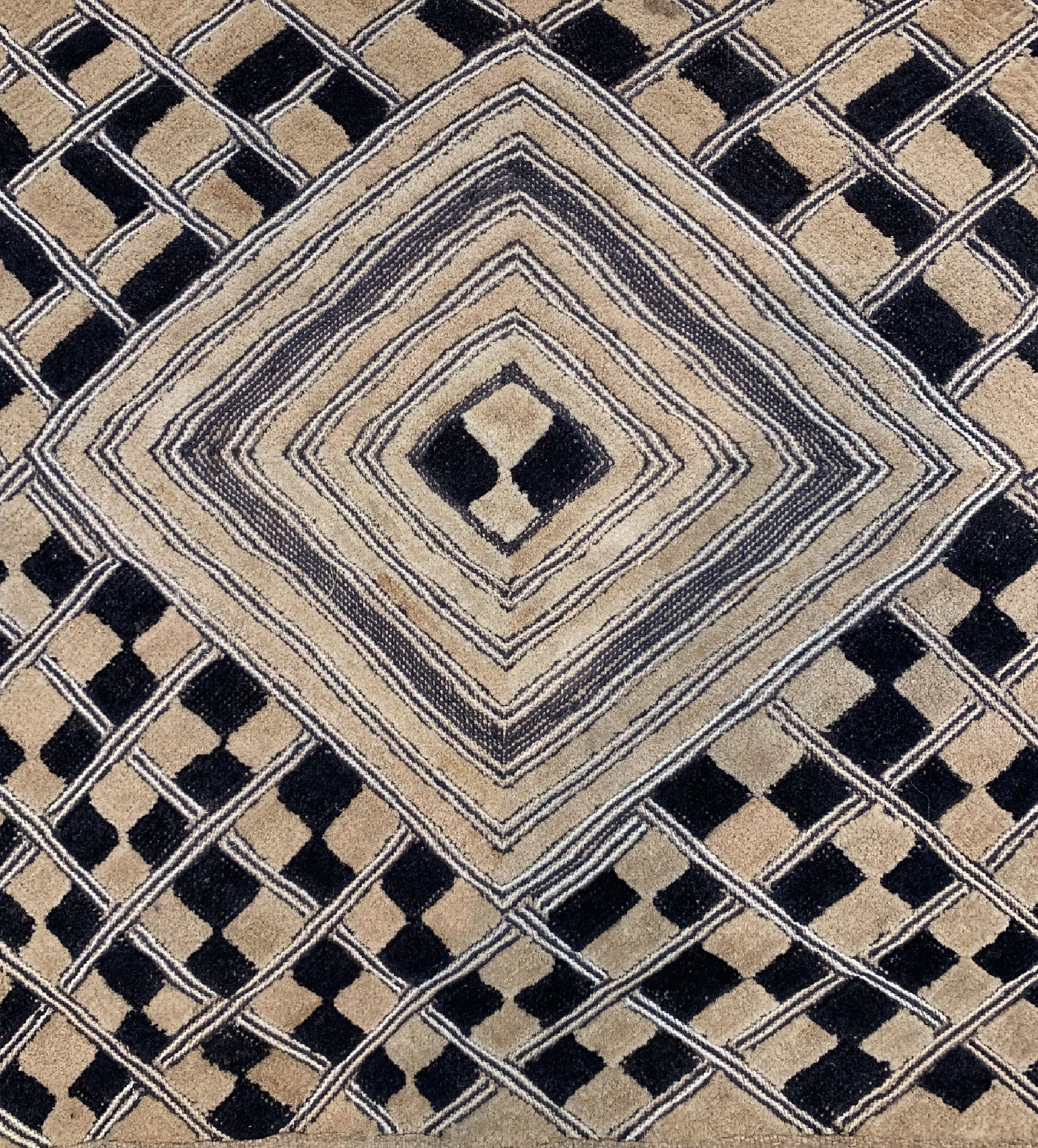 Detail a: 3 Showa Textilien, Kongo, Anfang 20.Jhd, Raphia-Plüschgewebe, ca. 60 x 56 cm, EHZ: 2