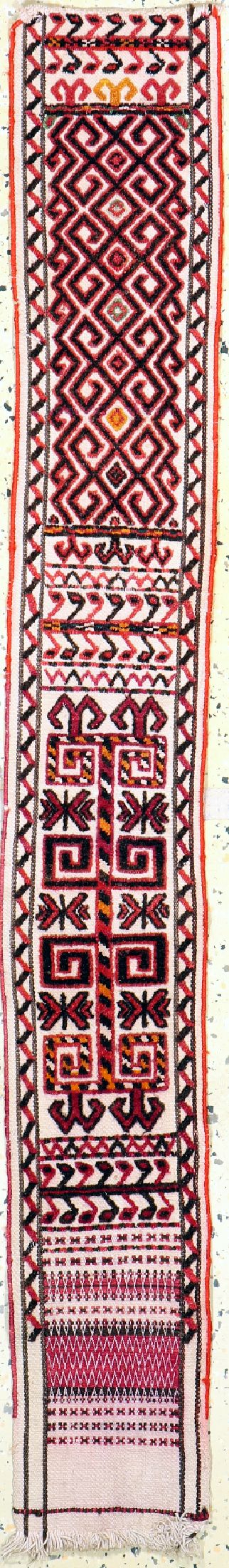 Zeltband Fragment, Turkmenistan, Anfang 20.Jhd, Wolle auf Wolle, ca. 146 x 20 cm, EHZ:2