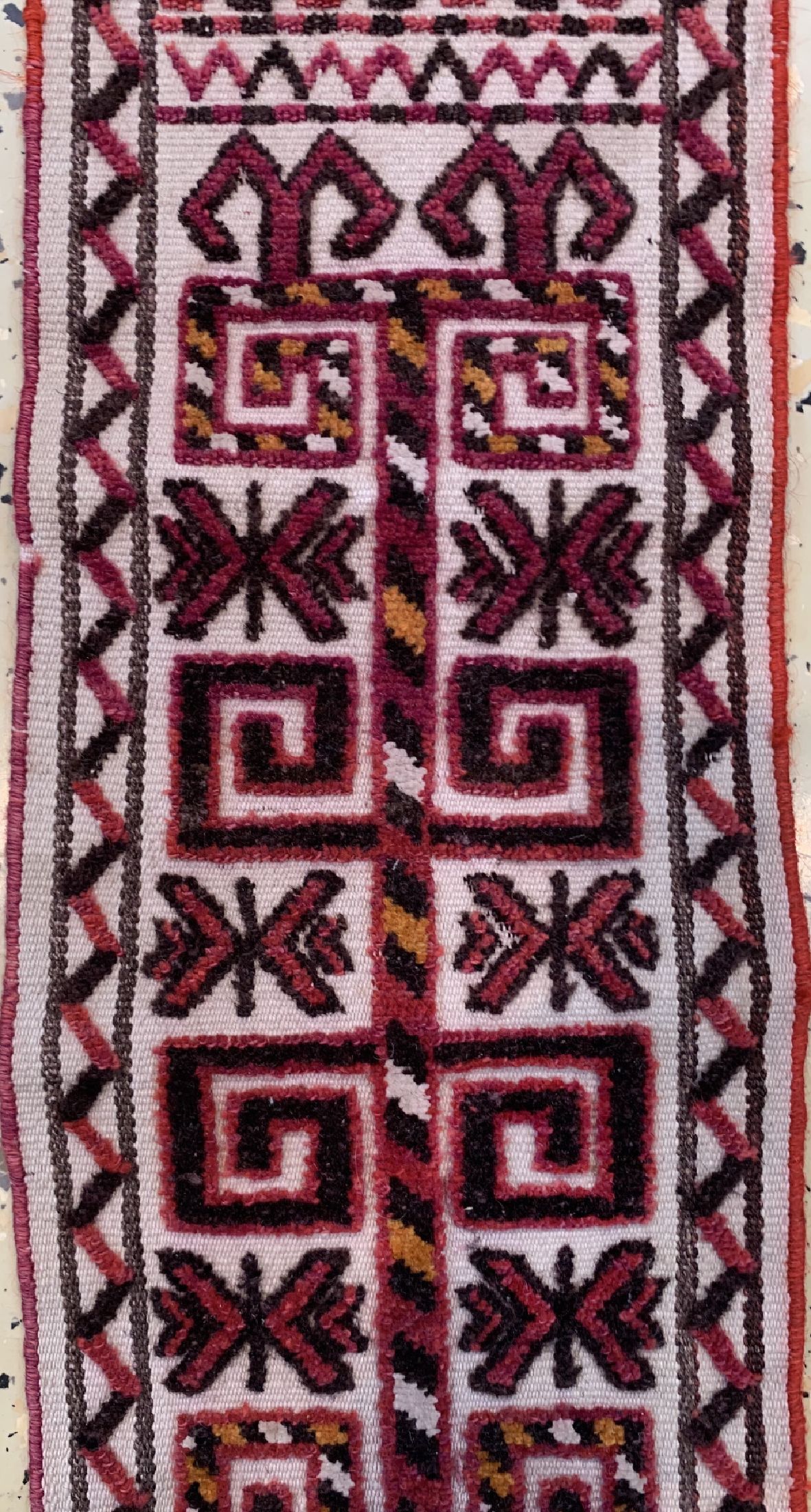 Detail b: Zeltband Fragment, Turkmenistan, Anfang 20.Jhd, Wolle auf Wolle, ca. 146 x 20 cm, EHZ:2