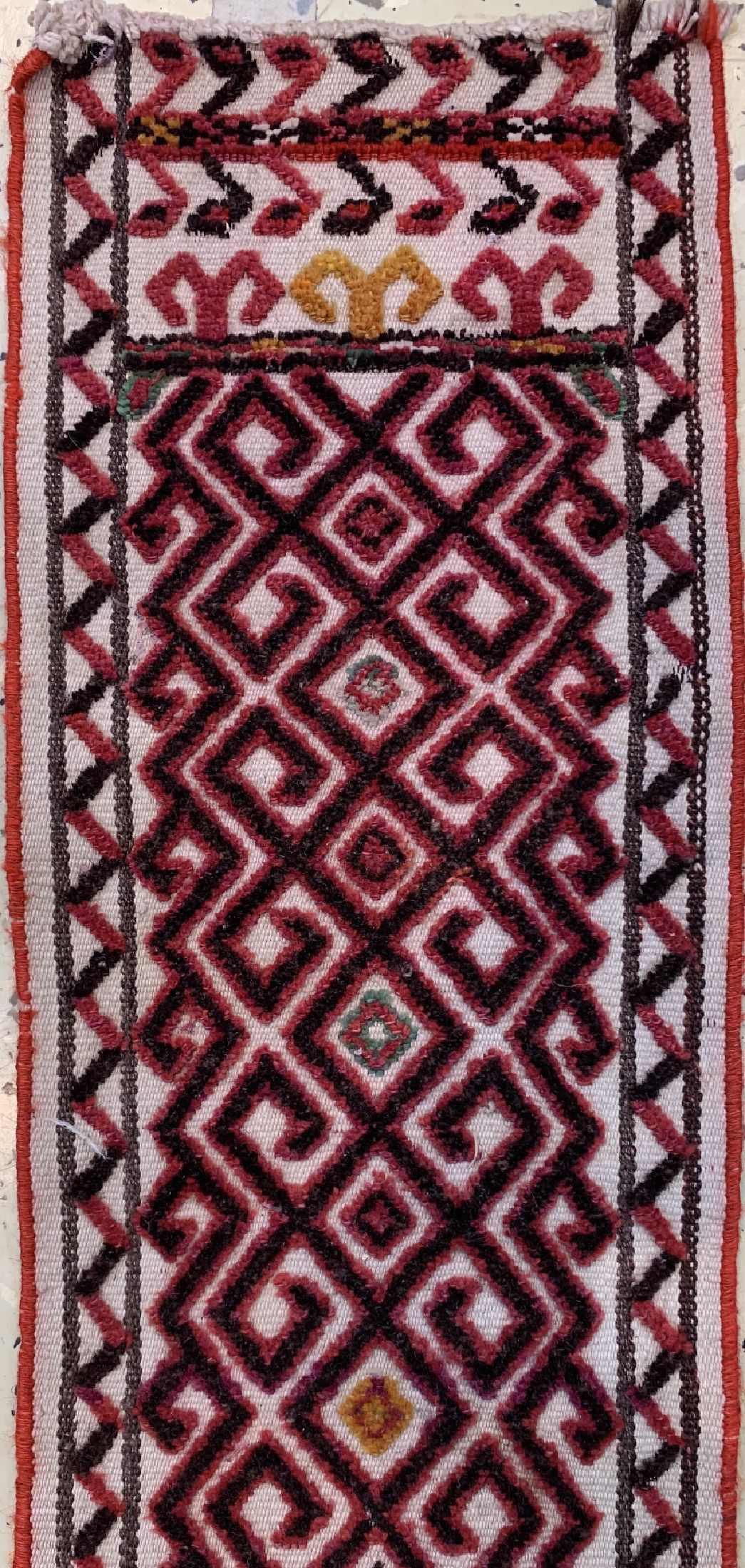 Detail c: Zeltband Fragment, Turkmenistan, Anfang 20.Jhd, Wolle auf Wolle, ca. 146 x 20 cm, EHZ:2