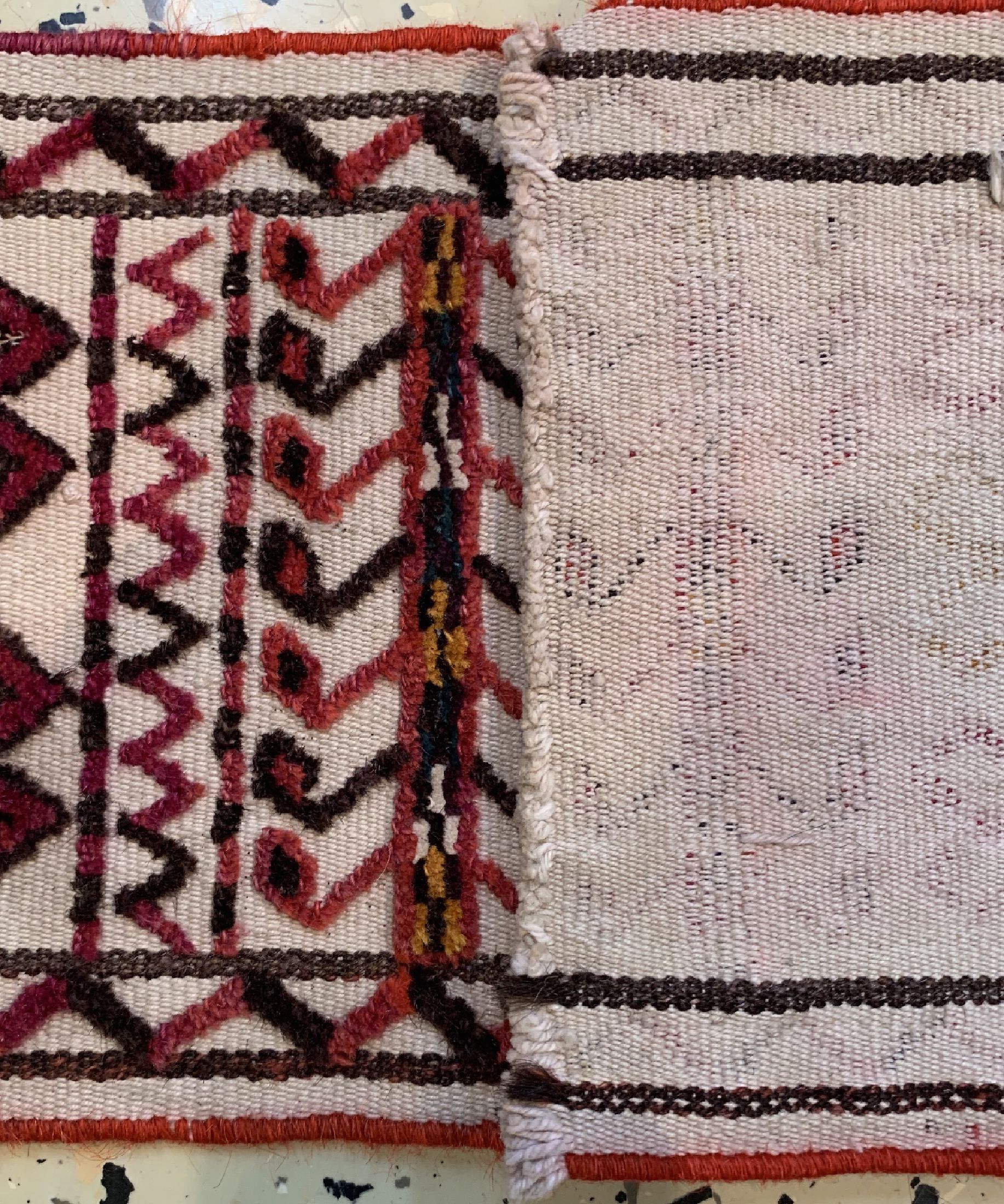 Detail d: Zeltband Fragment, Turkmenistan, Anfang 20.Jhd, Wolle auf Wolle, ca. 146 x 20 cm, EHZ:2