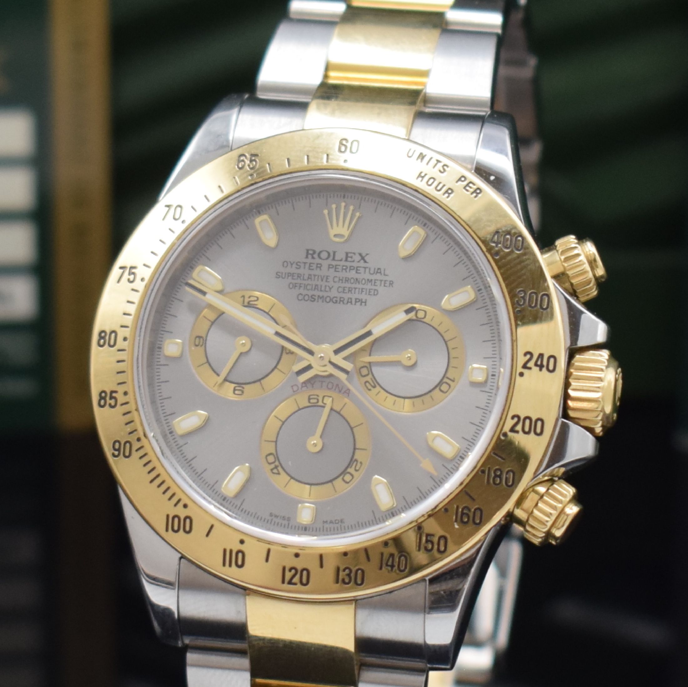 Detail a: ROLEX Herrenarmbanduhr Oyster Perpetual Cosmograph Daytona Referenz 116523, Automatik, Random-Serie, Chronometer der Superlative in Edelstahl/Gold ...